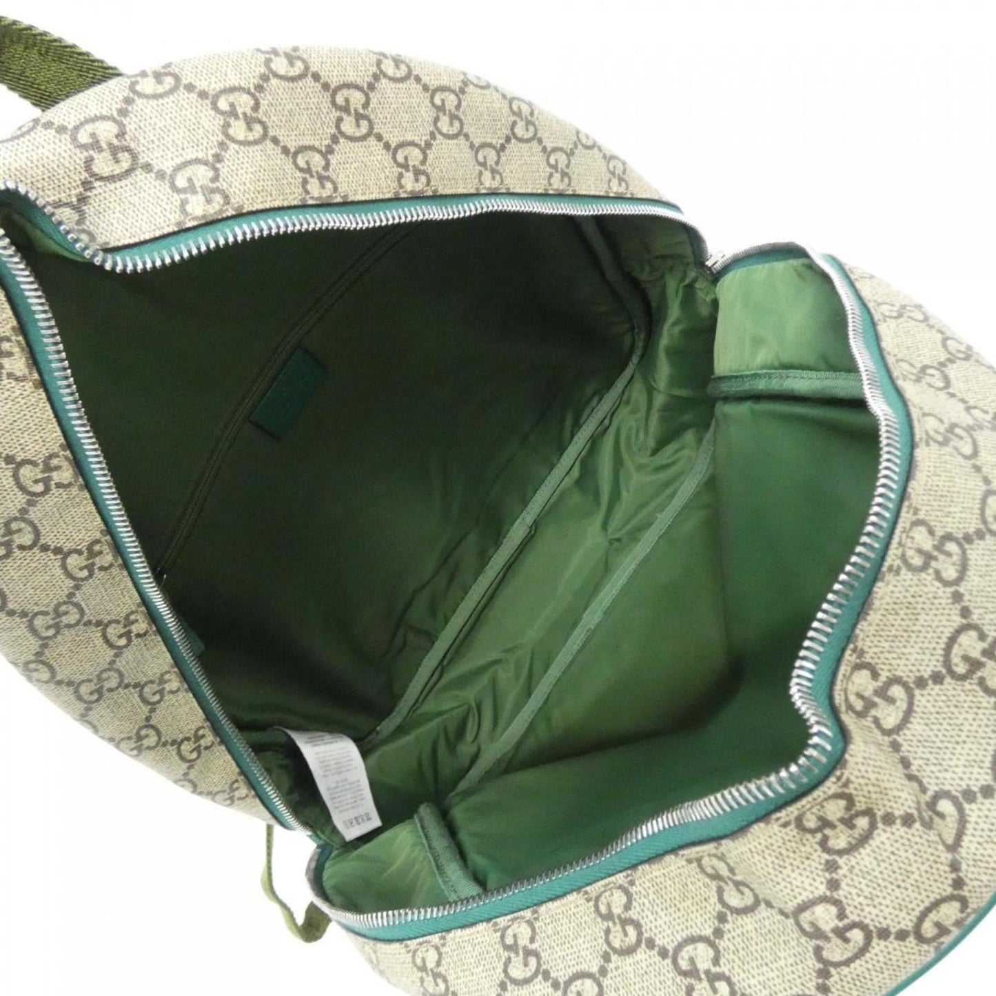 Gucci Beige Green Multi-Color Gg Supreme Backpack ( )