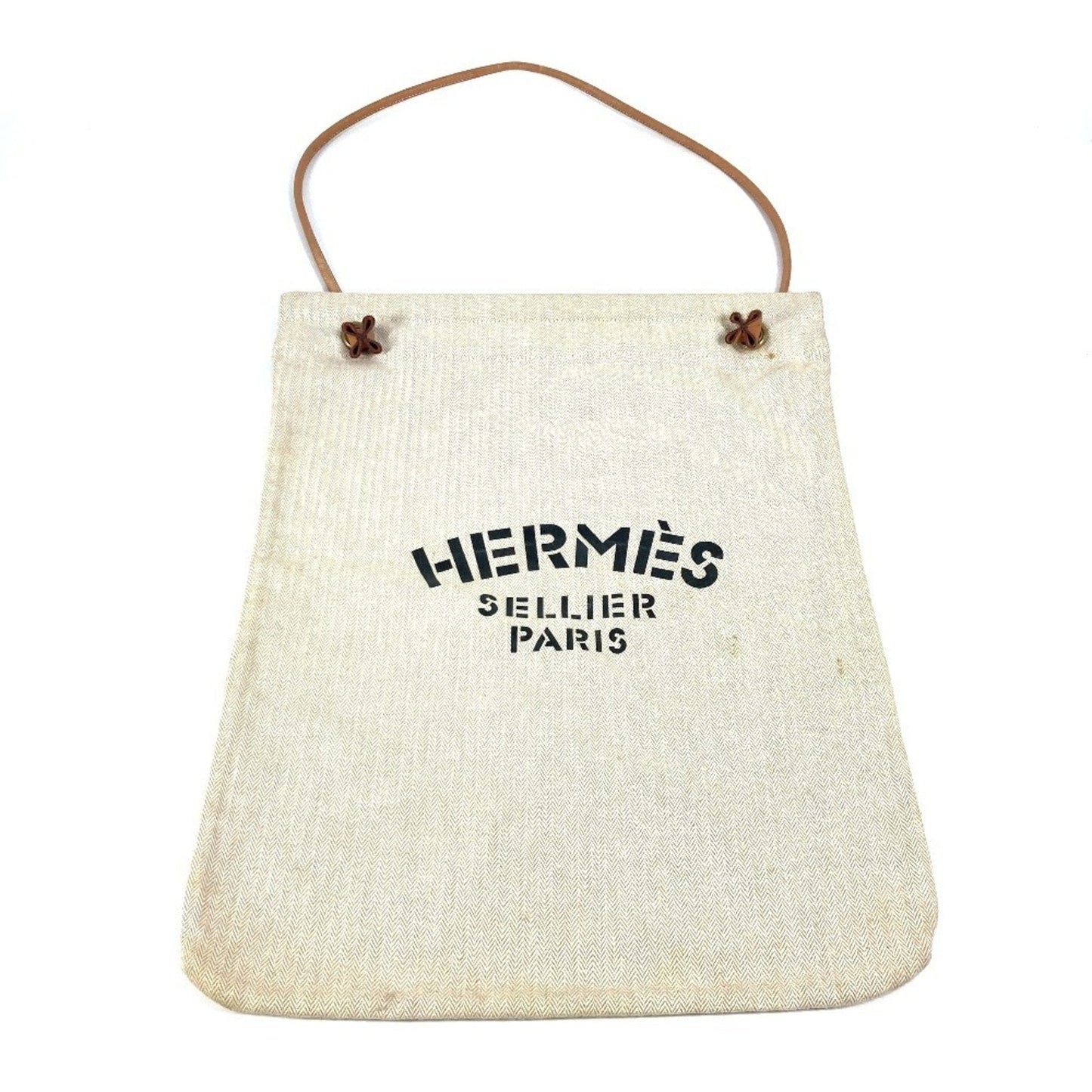 Hermes Natural White Cotton Shoulder Bag ( )
