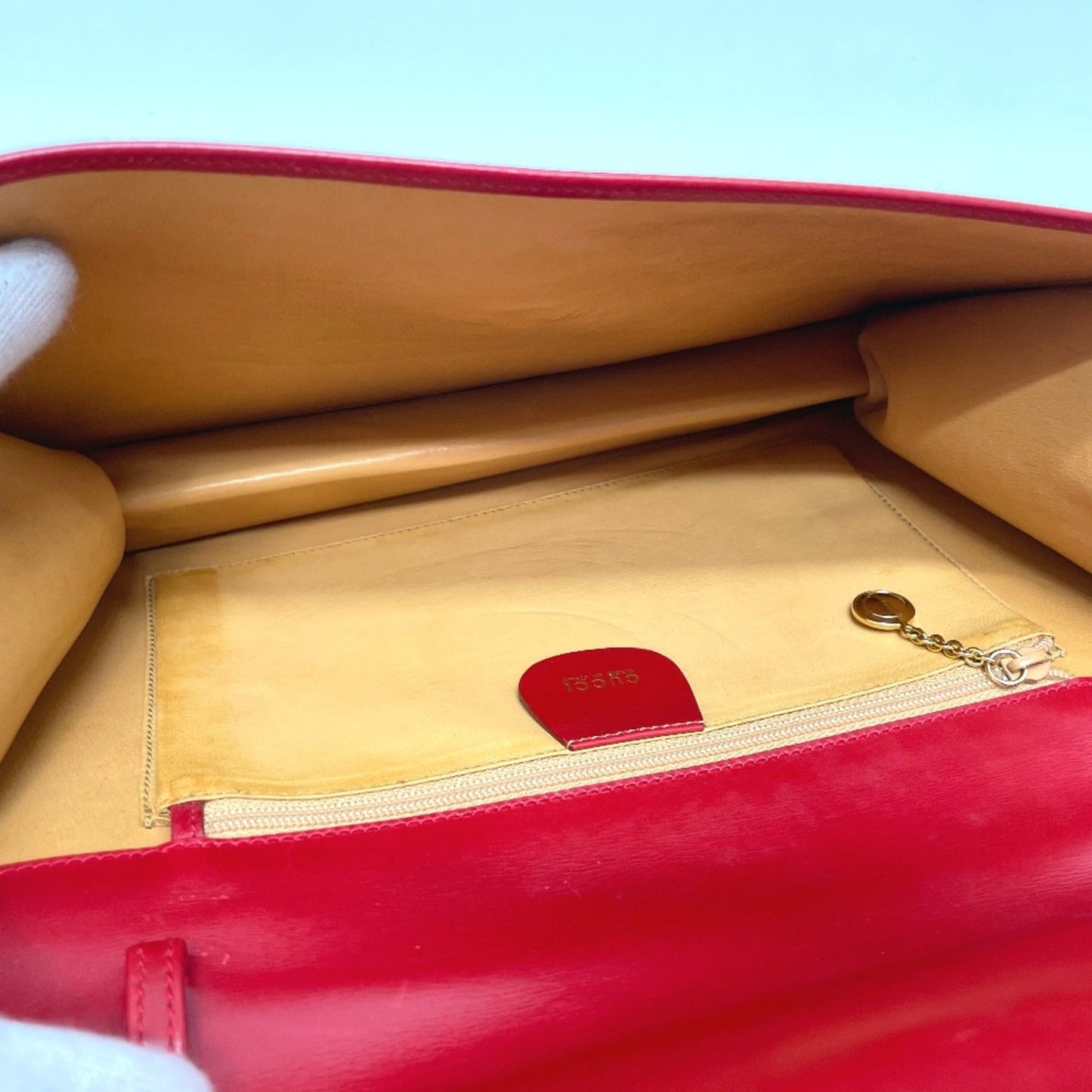 Gucci Red Leather Shoulder Bag ( )