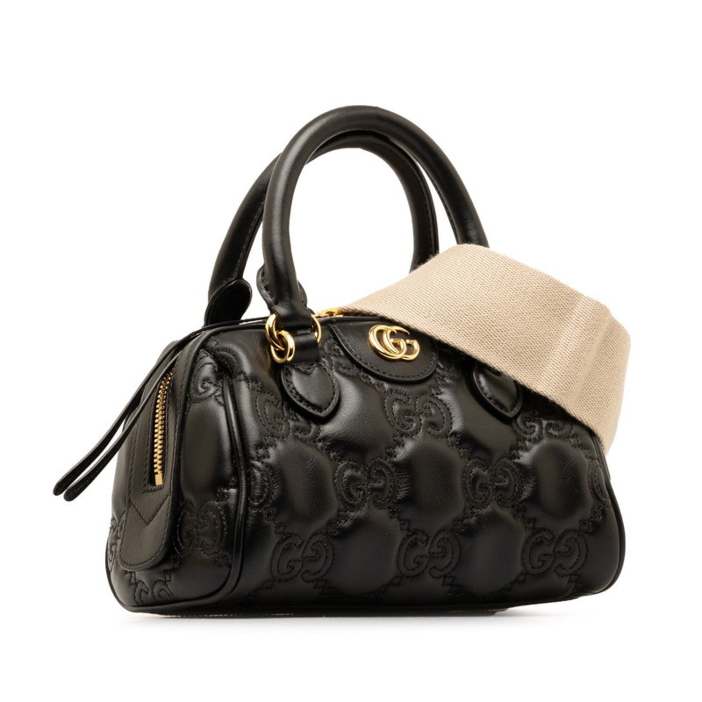 Gucci Black Leather Handbag Shoulder Bag ( )