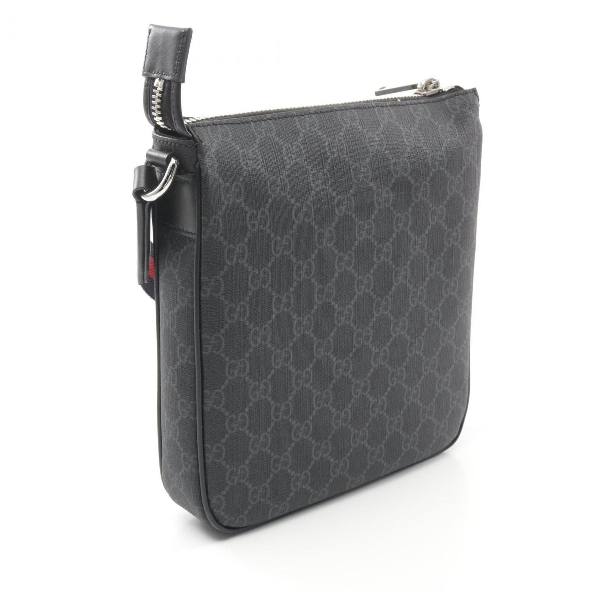 Gucci Leather Canvas Shoulder Bag