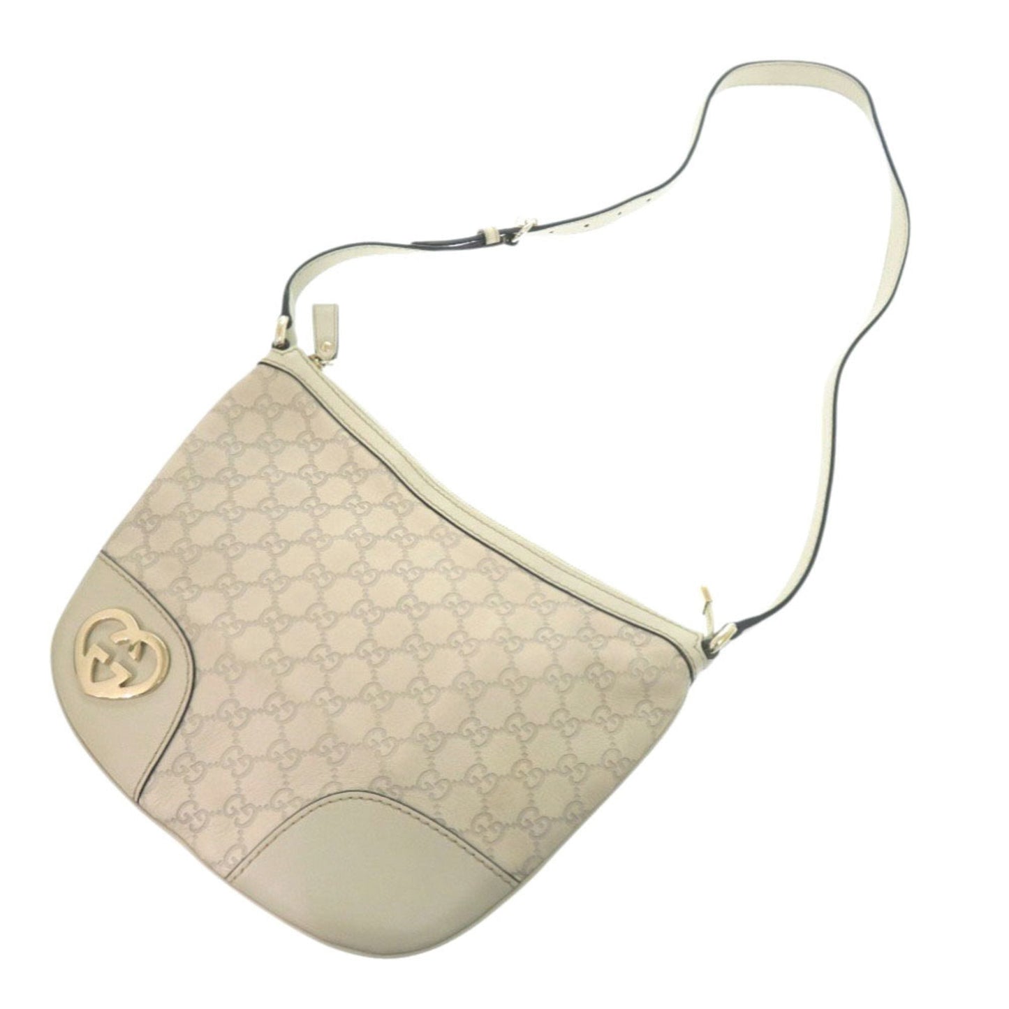 Gucci Guccissima Ivory Leather Shoulder Bag ( )