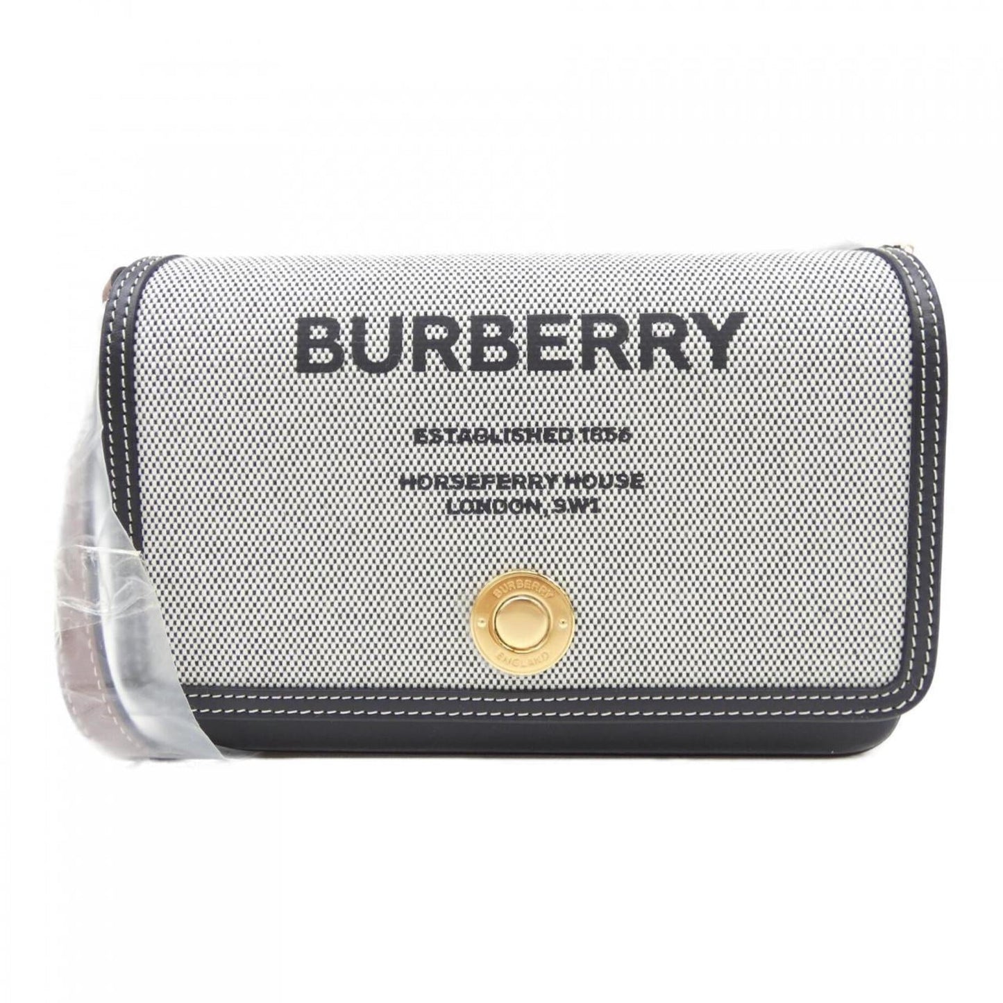Burberry Black Gray White Handbag Shoulder Bag ( )