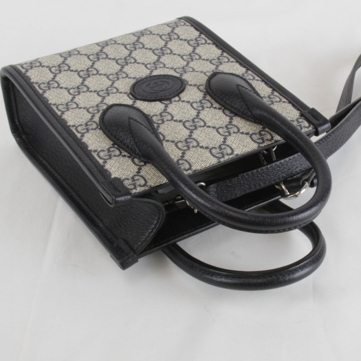 Gucci Black Leather Tote Bag ( )