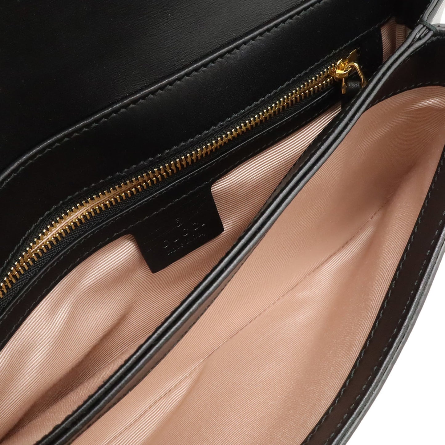 Gucci Gg Marmont Black Leather Pochette Shoulder Bag ( )