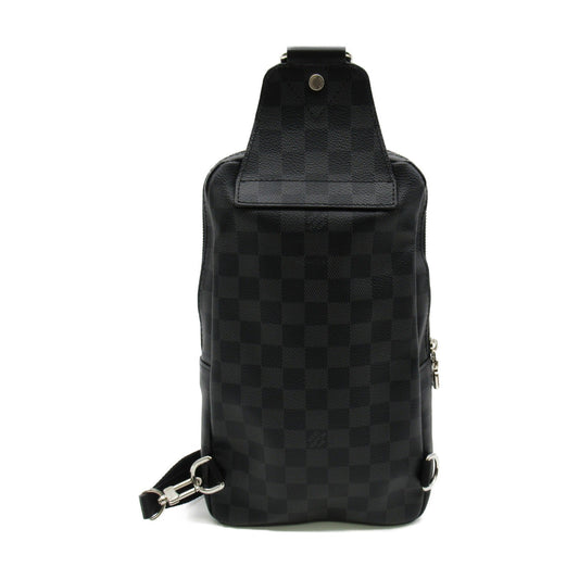 LOUIS VUITTON Avenue Sling Bag Gray Damier graphite PVC coated canvas