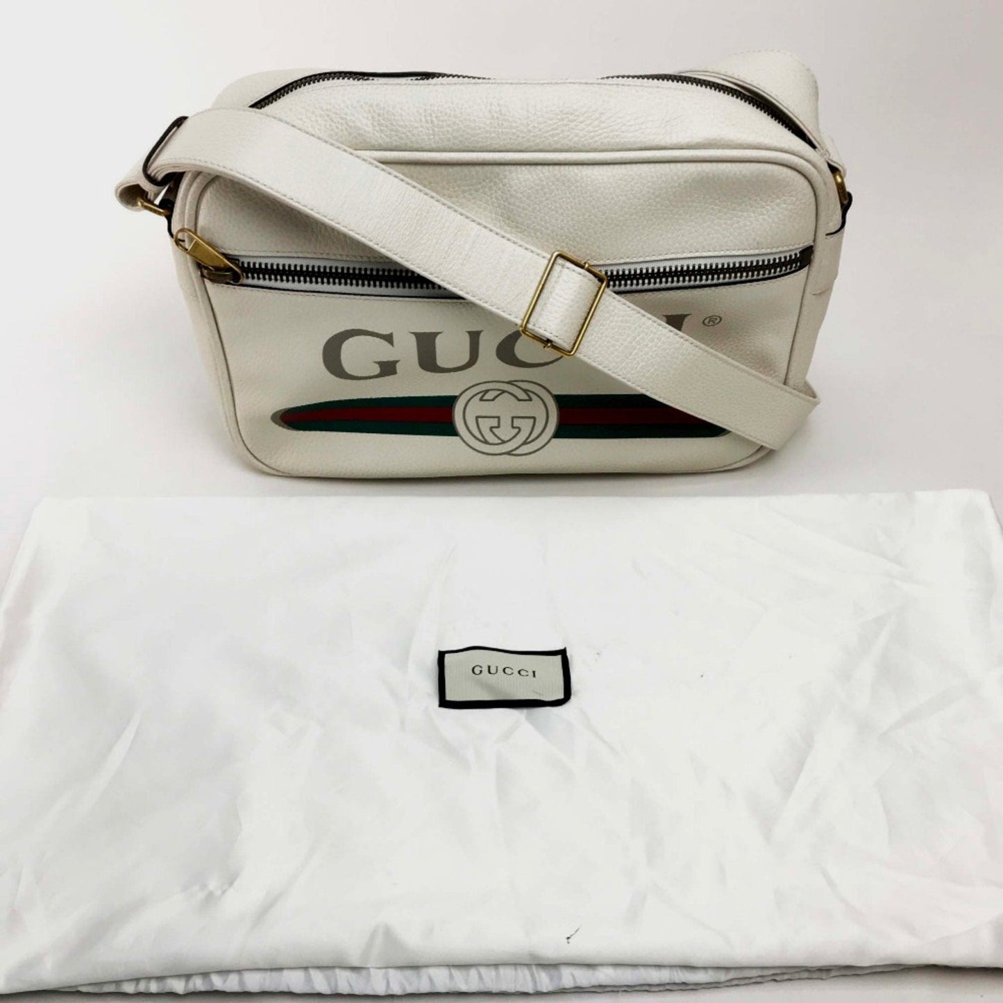 Gucci White Leather Shoulder Bag ( )