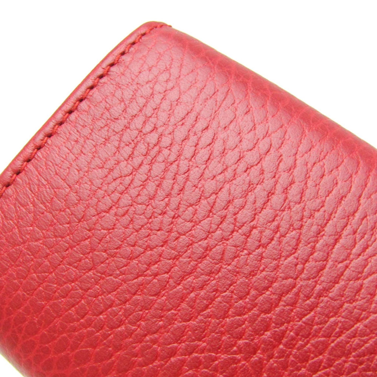 Gucci Red Color Leather Wallet (Tri-Fold) ( )