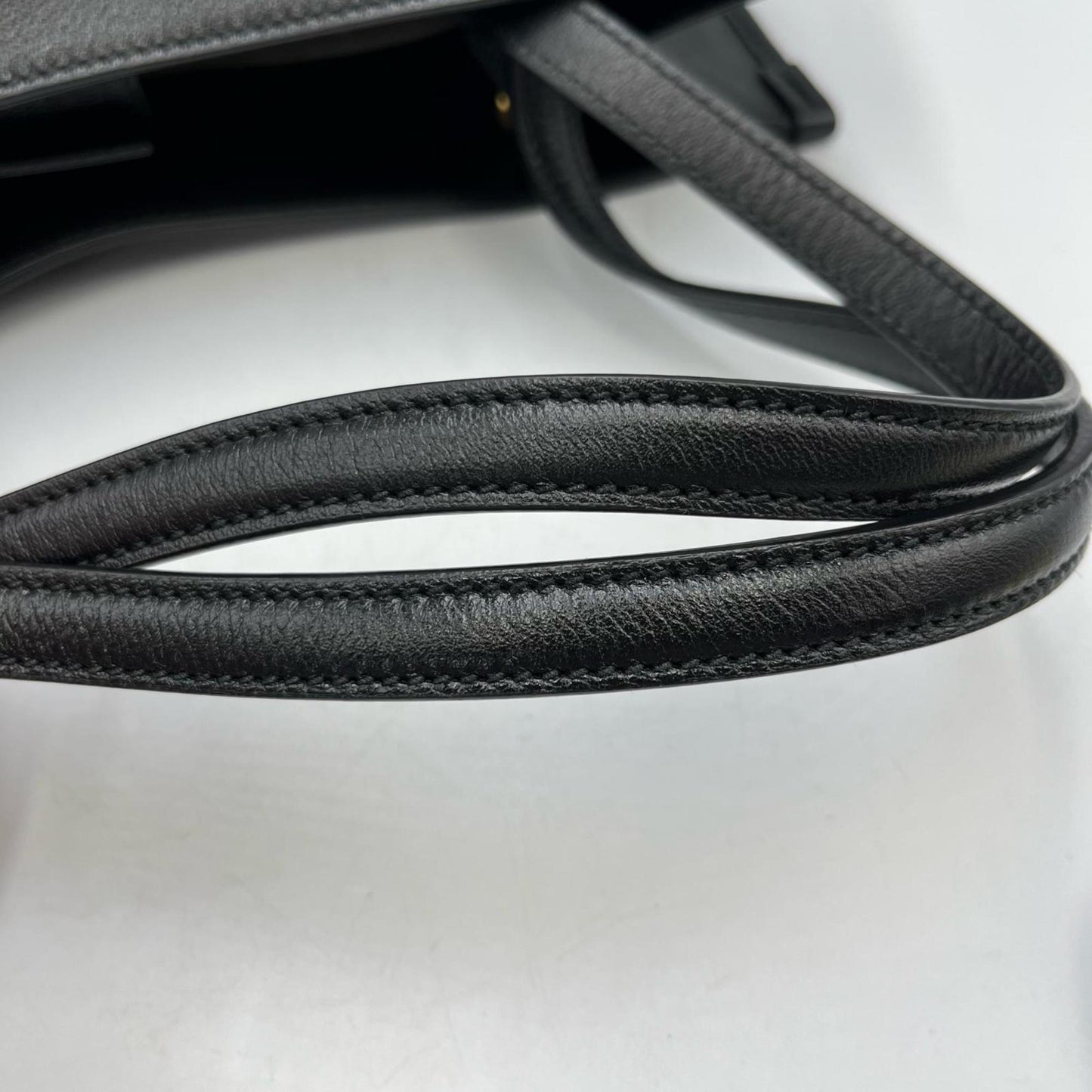 Gucci Black Leather Tote Bag ( )