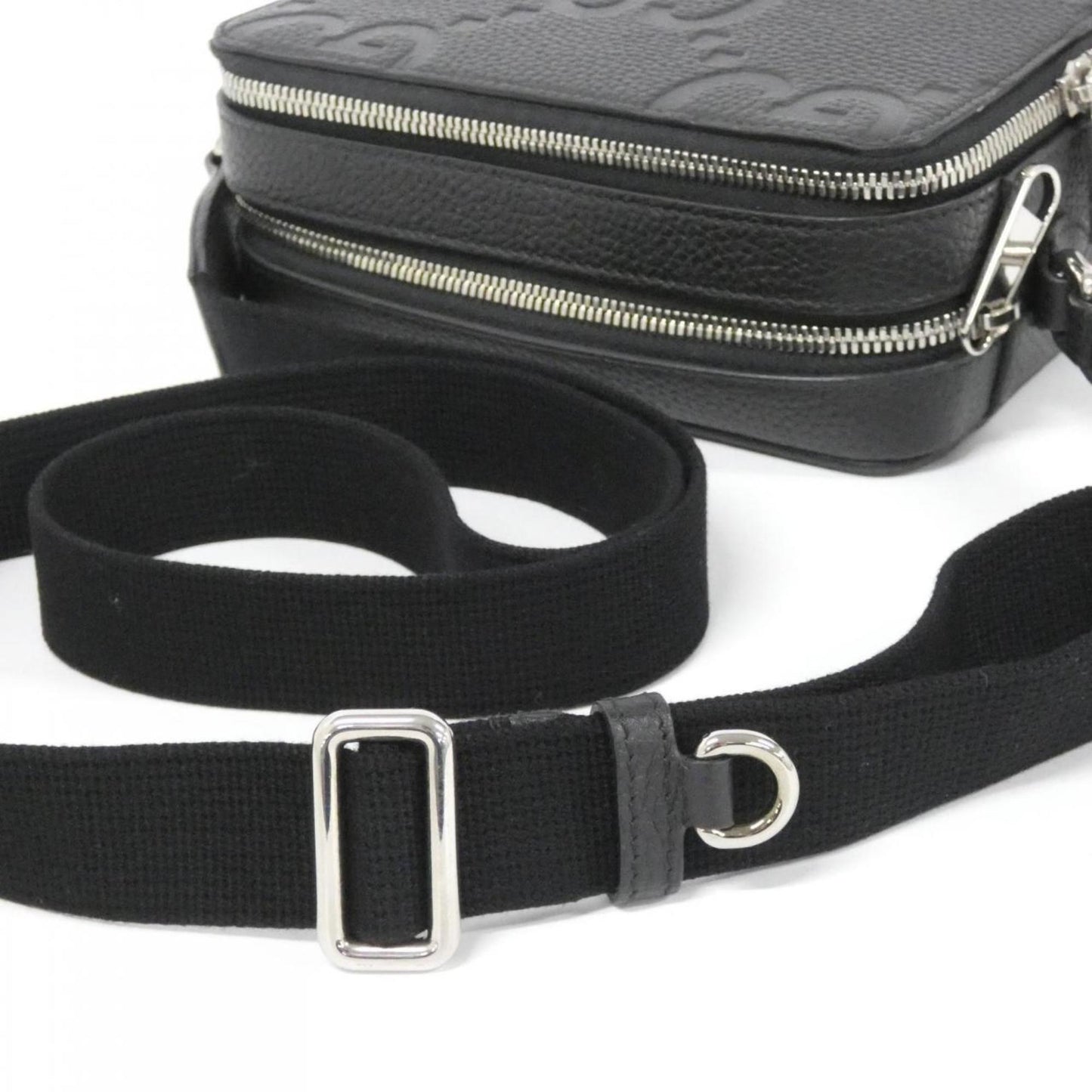 Gucci Black Gg Leather Shoulder Bag ( )