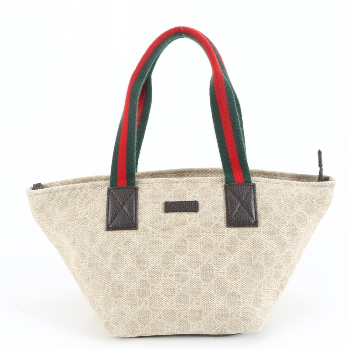 Gucci Brown Leather Canvas Handbag ( )