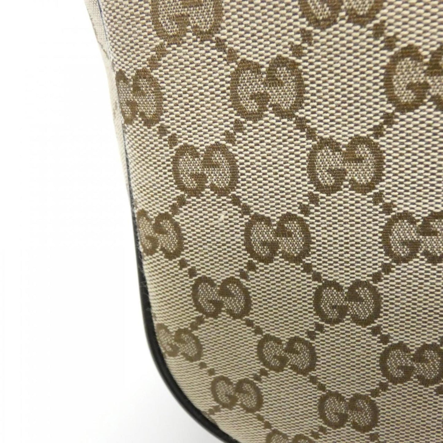 Gucci Gg Canvas Beige Brown Gg Canvas Leather Shoulder Bag ( )