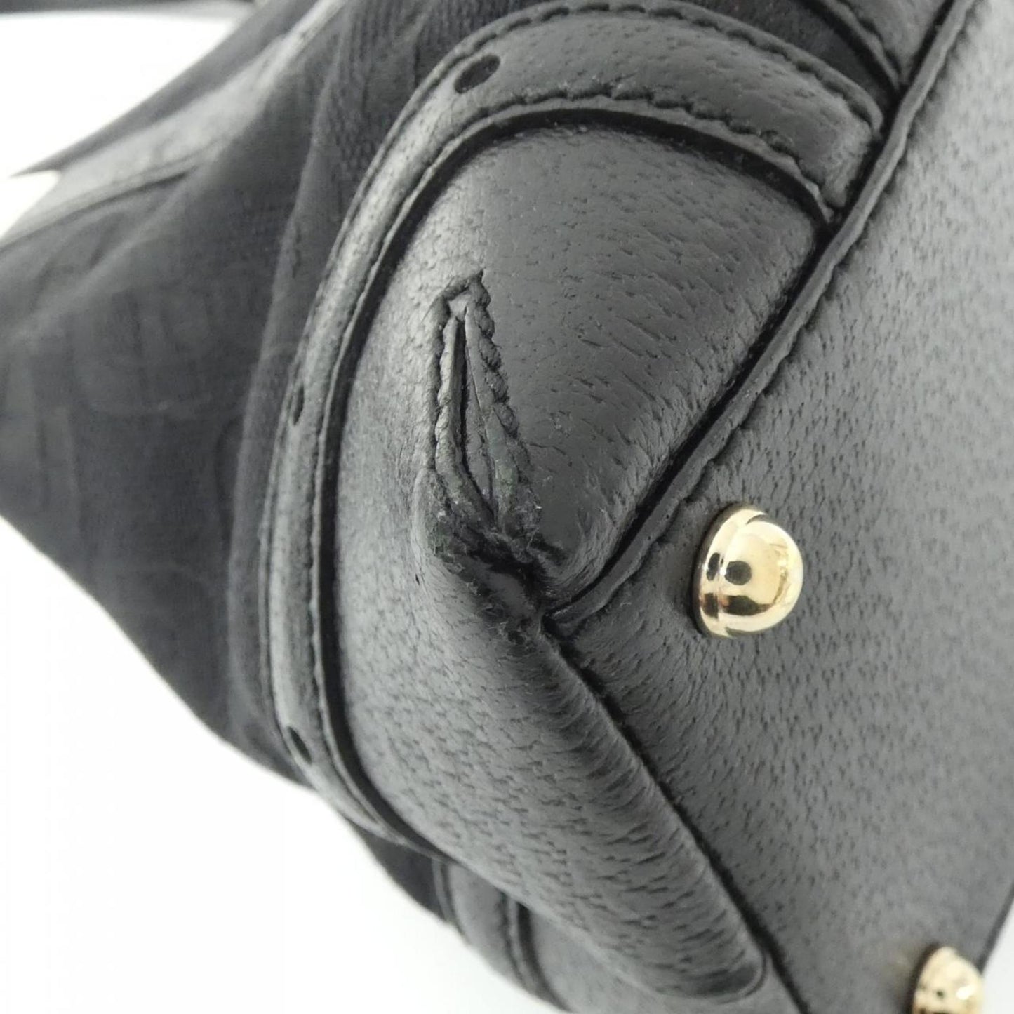 Gucci Black Canvas Shoulder Bag ( )