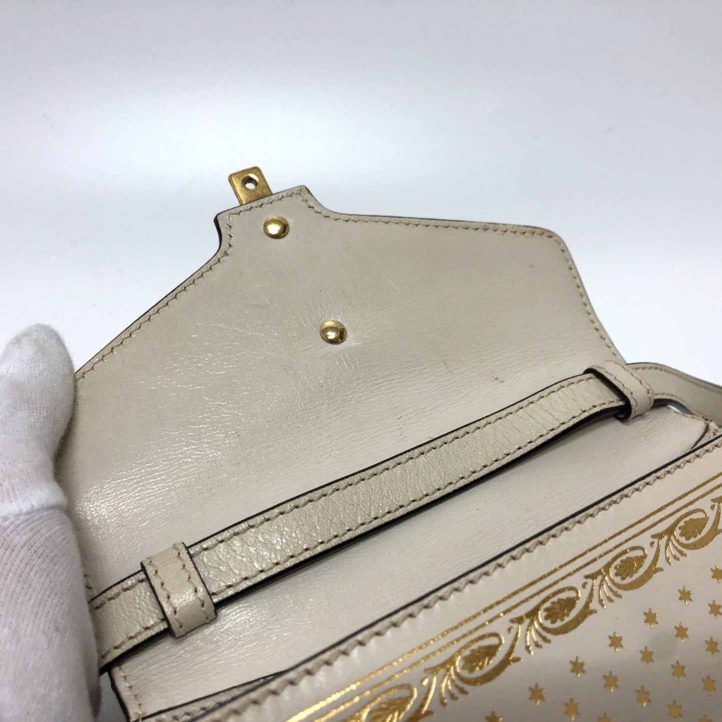 Gucci White Leather Shoulder Bag ( )