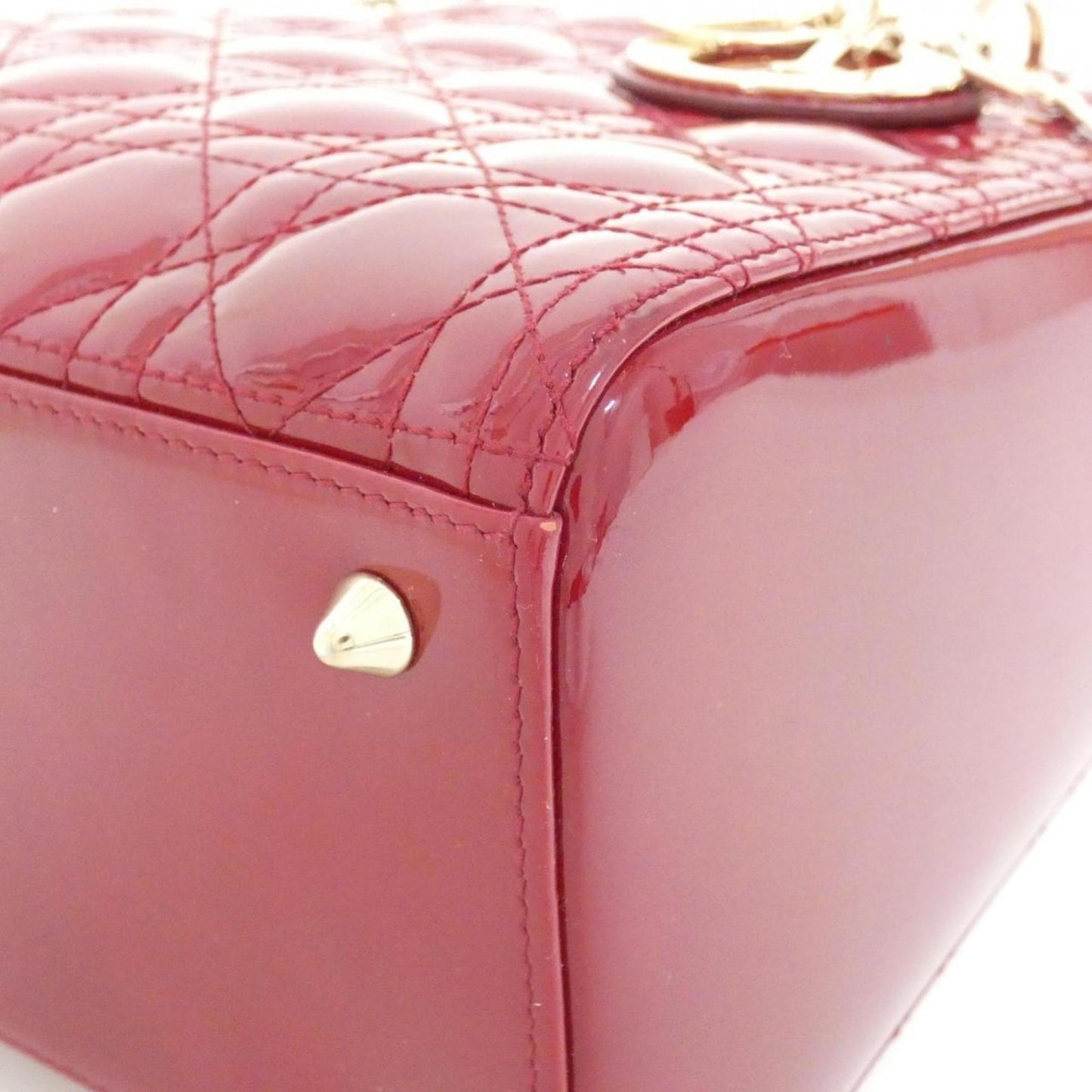 Christian Dior Cherry Red Leather Handbag ()