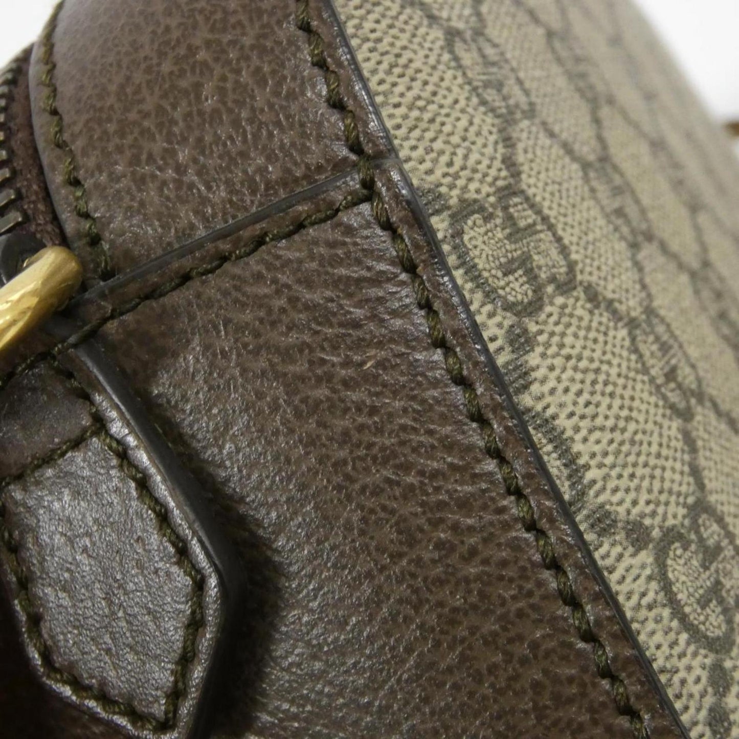 Gucci Beige Brown Gg Supreme Leather Shoulder Bag ( )