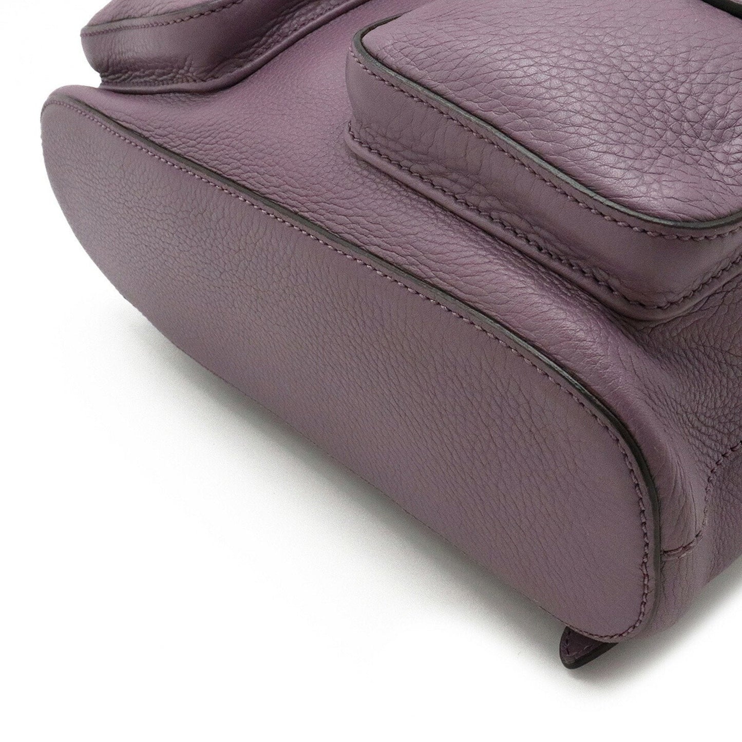 Gucci Bamboo Purple Leather Shoulder Bag