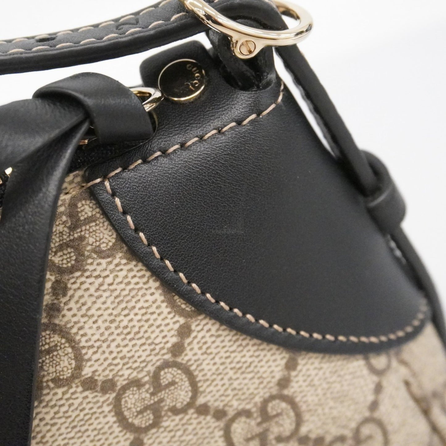 Gucci Black Brown Pvc Handbag ( )