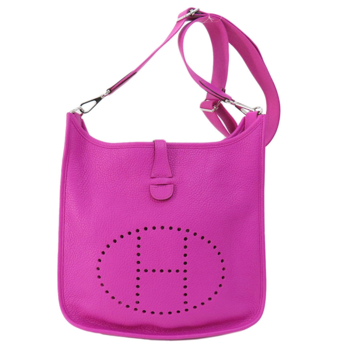 Hermes Purple Taurillon Clemence Leather Shoulder Bag ( )