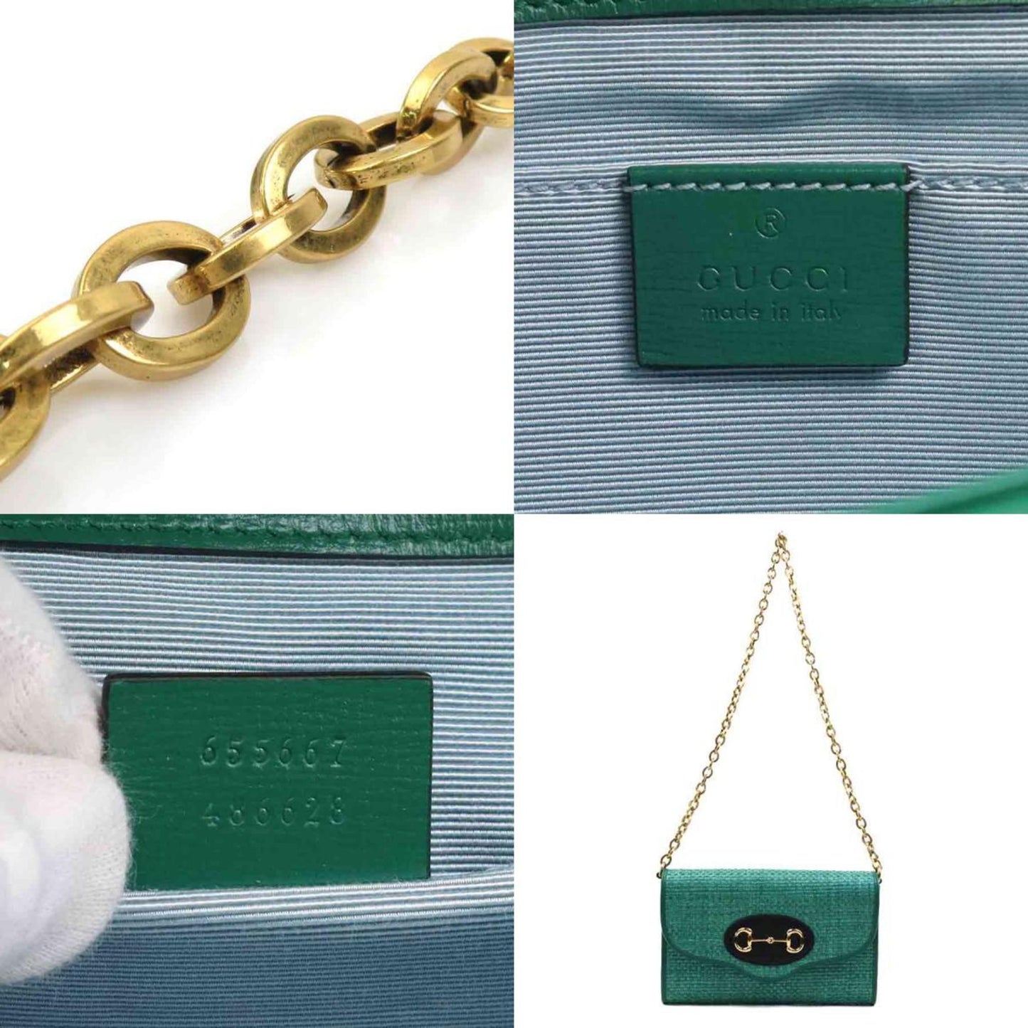 Gucci Green Raffia Shoulder Bag ( )