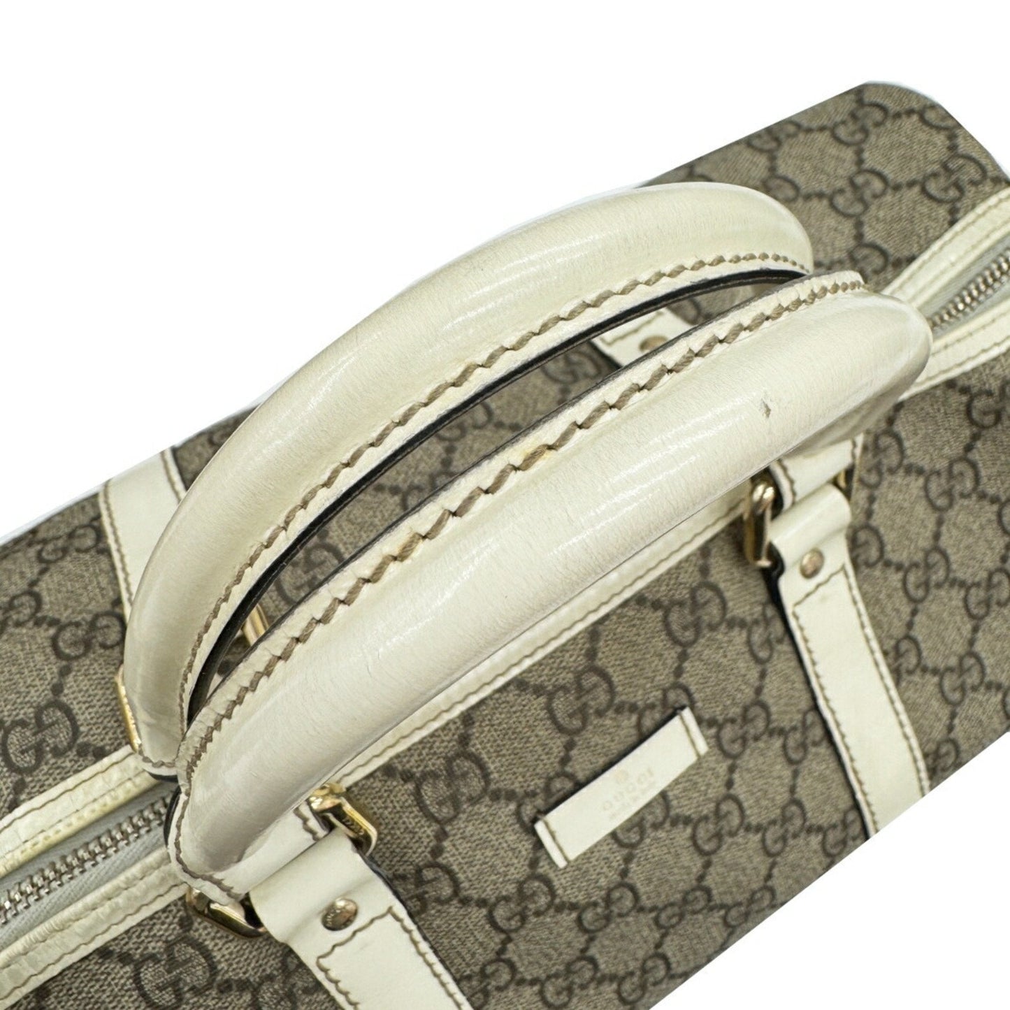 Gucci Gray Gg Supreme Boston Bag Handbag ( )