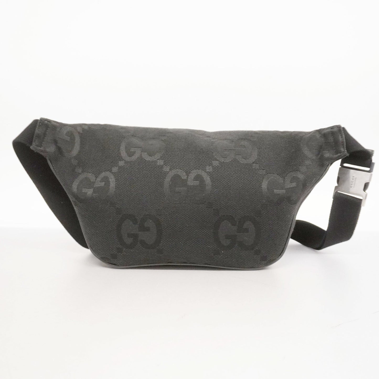 GUCCI Auth  Jumbo GG Jumbo GG 696031 Unisex Canvas Sling Bag Black