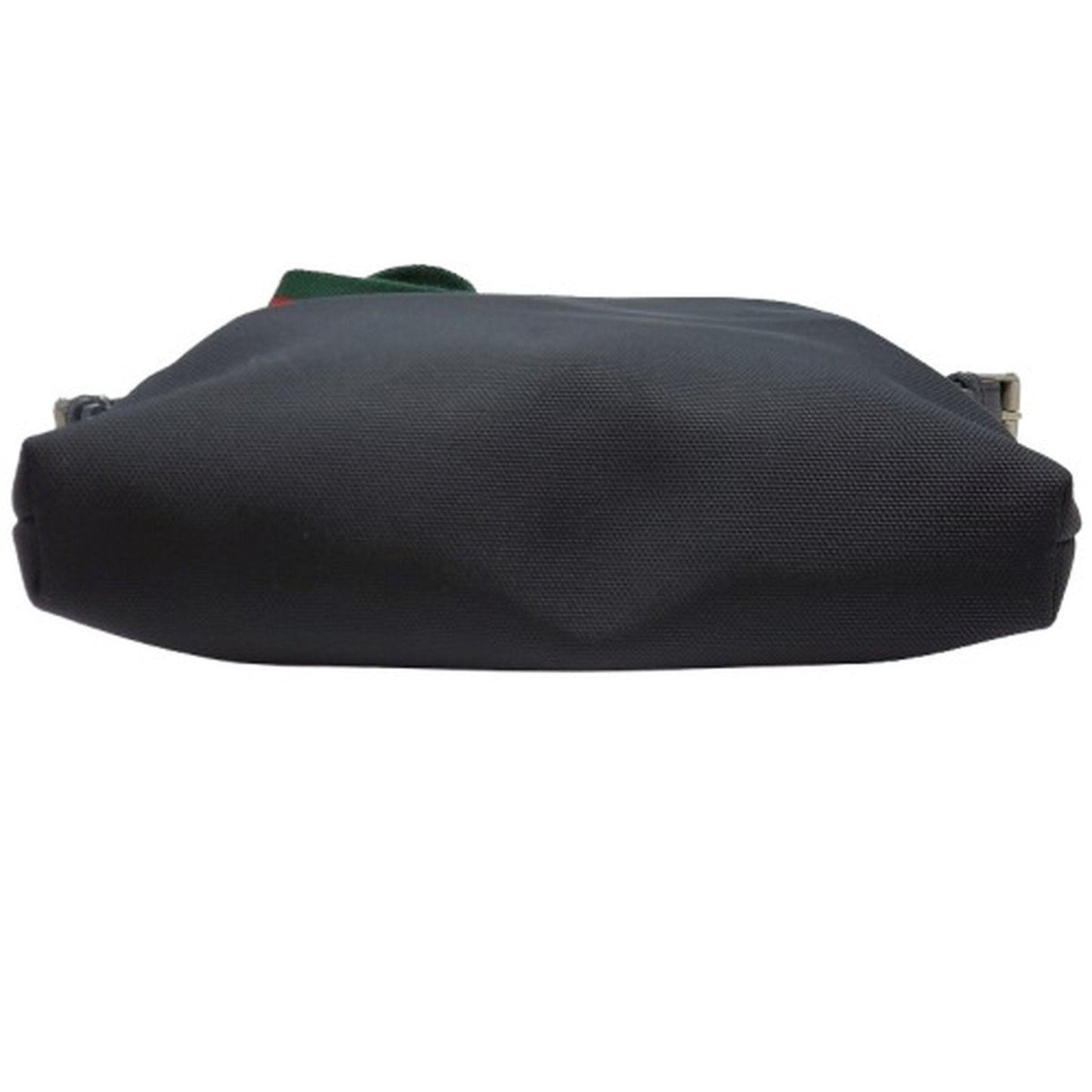 Gucci Sherry Line Black Canvas Leather Shoulder Bag ( )