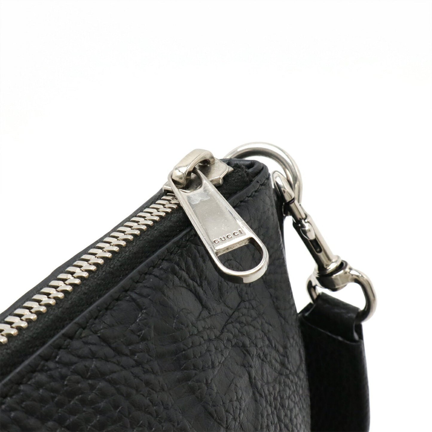 Gucci Black Leather Clutch Bag Shoulder Bag ( )