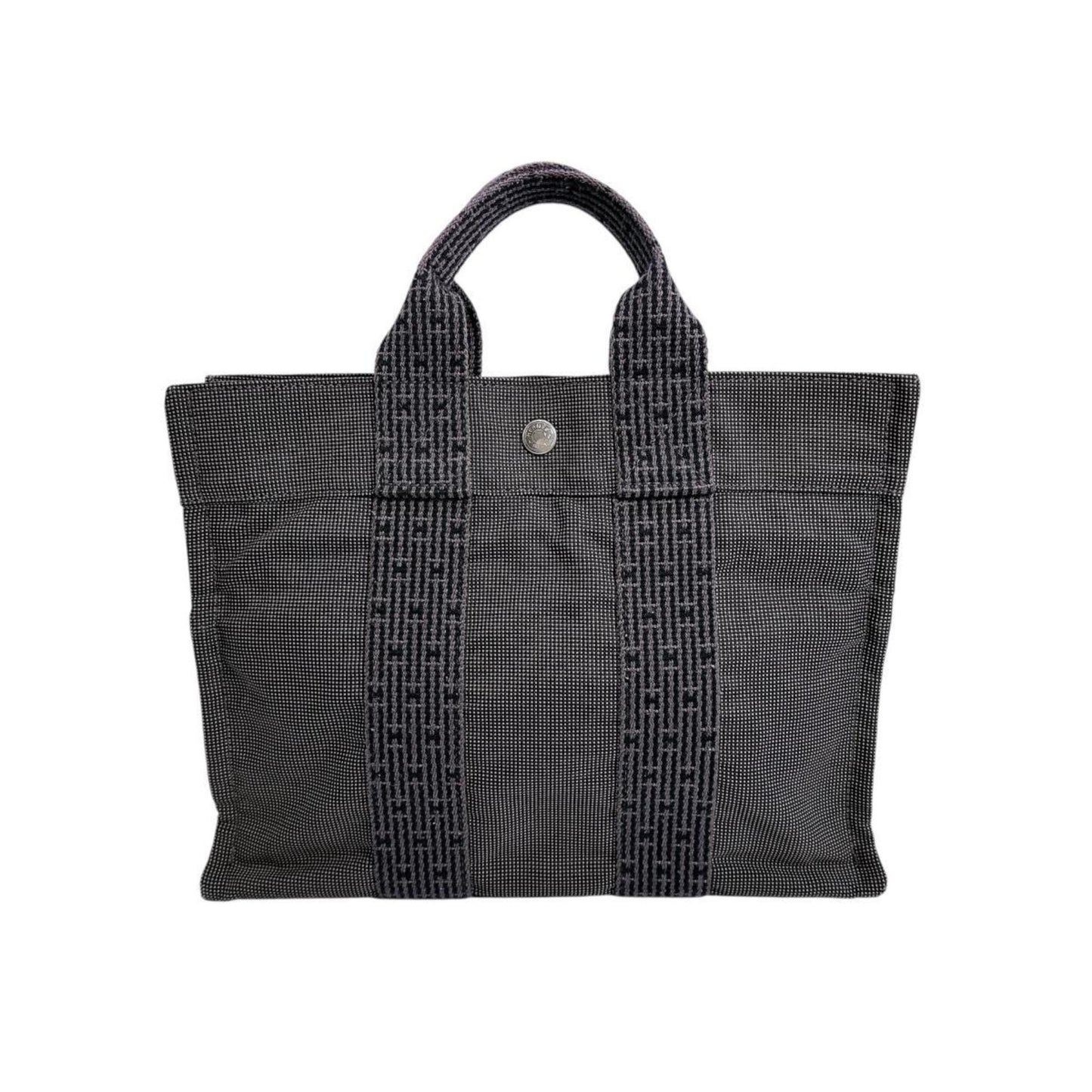 Hermes Her Line Gray Canvas Tote Bag ( )