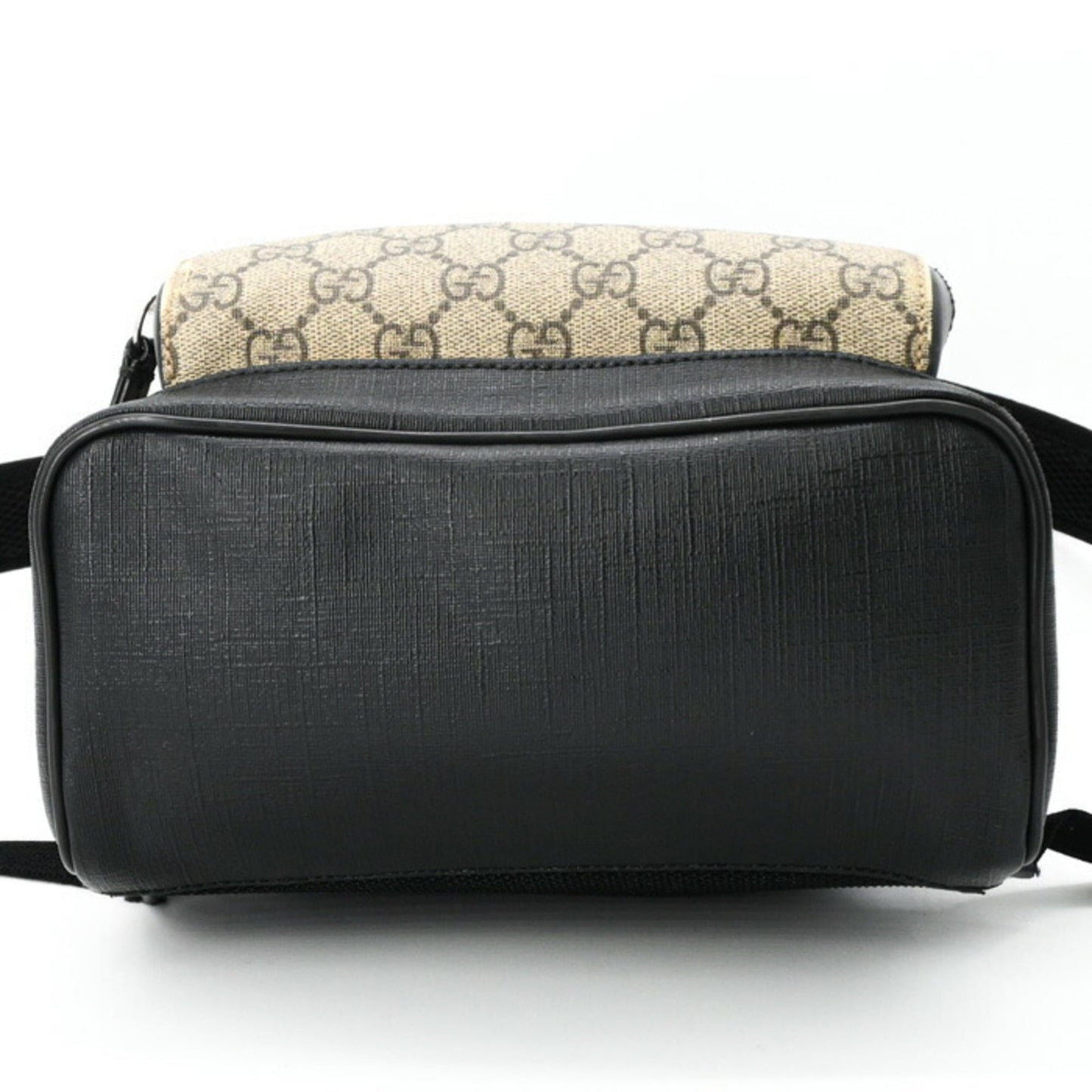 Gucci Beige Black Gg Supreme Leather Backpack ( )