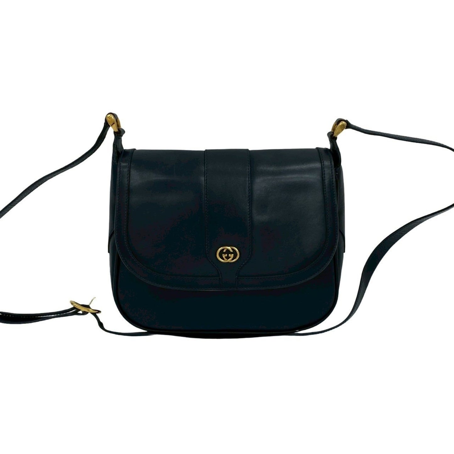 Gucci Navy Leather Pochette Shoulder Bag ( )