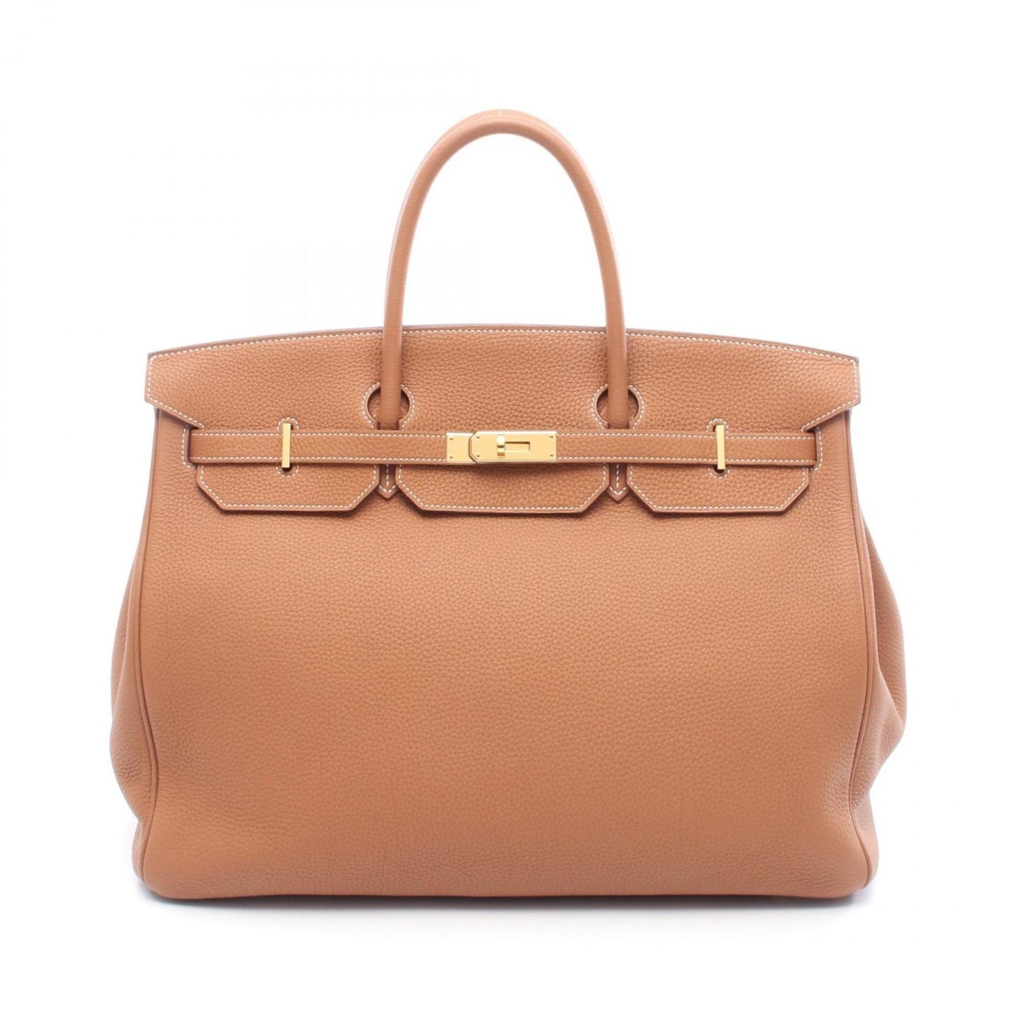 Hermes Brown Togo Leather Handbag ( )