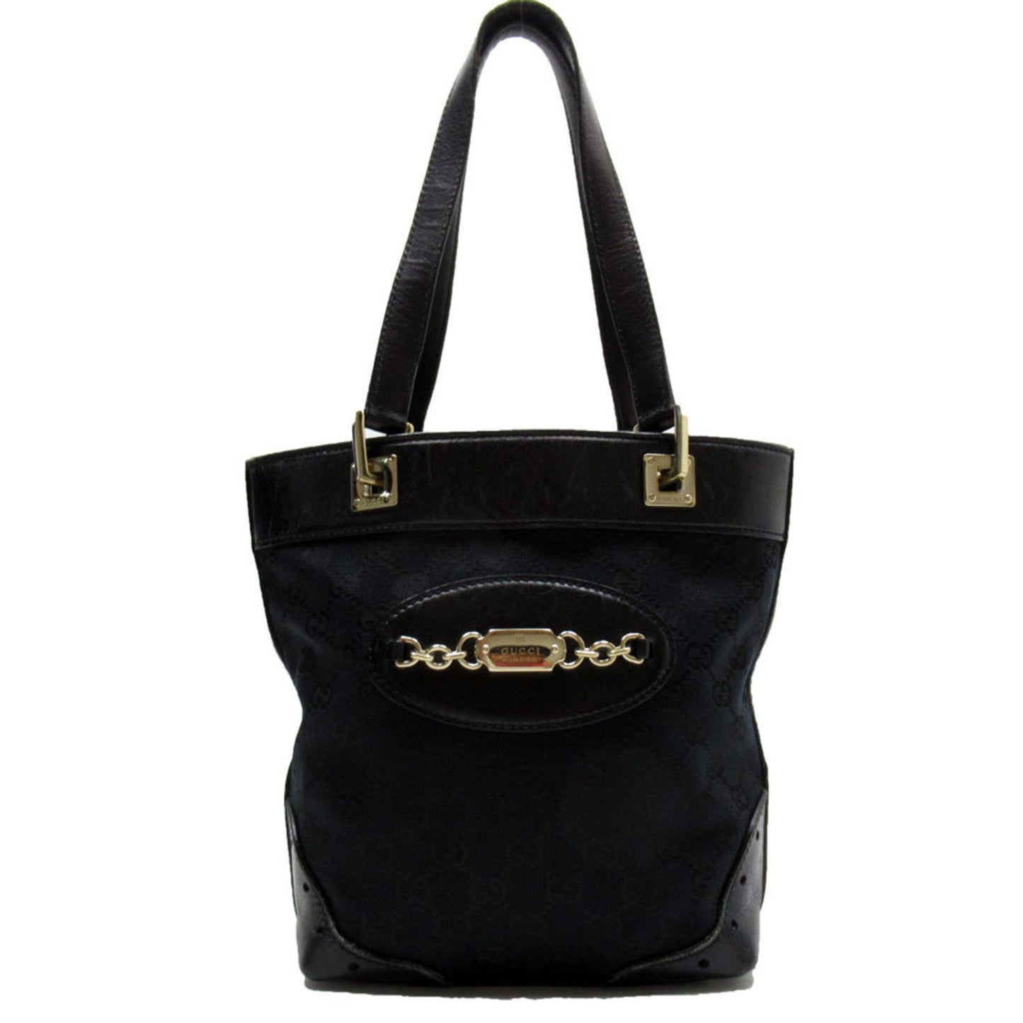 Gucci Black Gg Canvas Shoulder Bag ( )