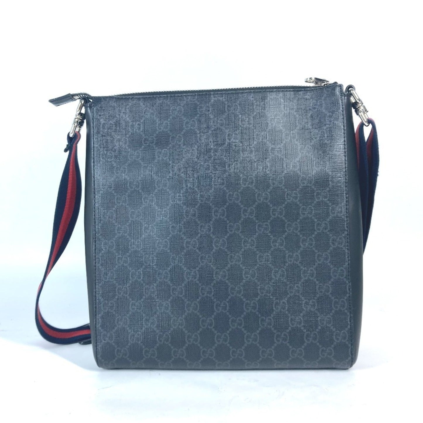 Gucci Black Multi-Color Gg Supreme Messenger Bag Shoulder Bag ( )