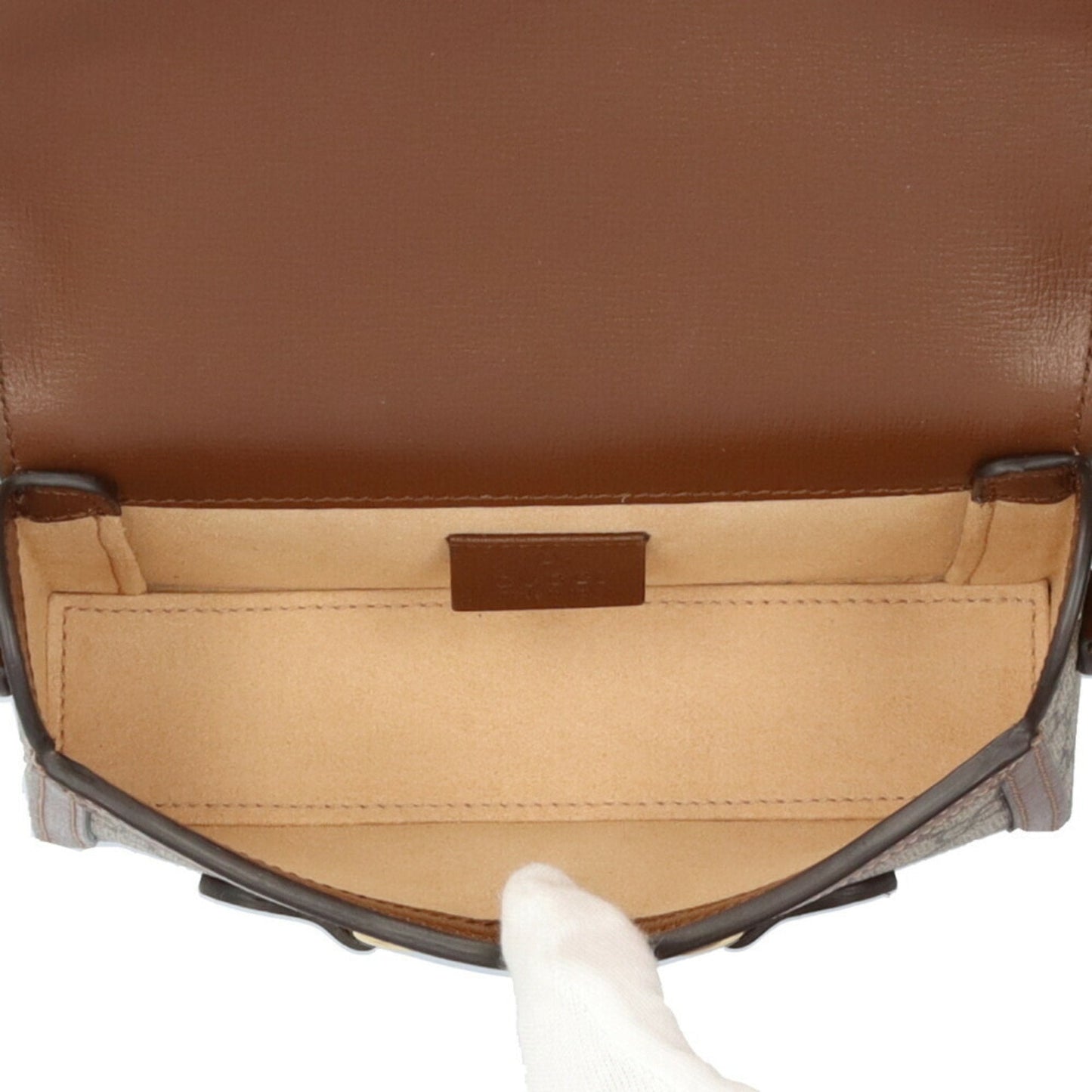 Gucci Horsebit Beige Brown Gg Supreme Shoulder Bag ( )