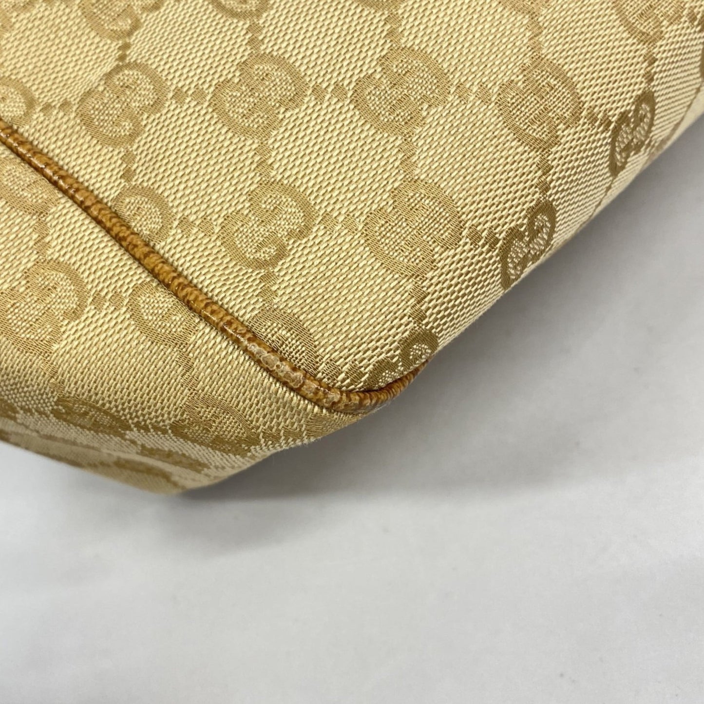 Gucci Beige Brown Canvas Tote Bag ( )