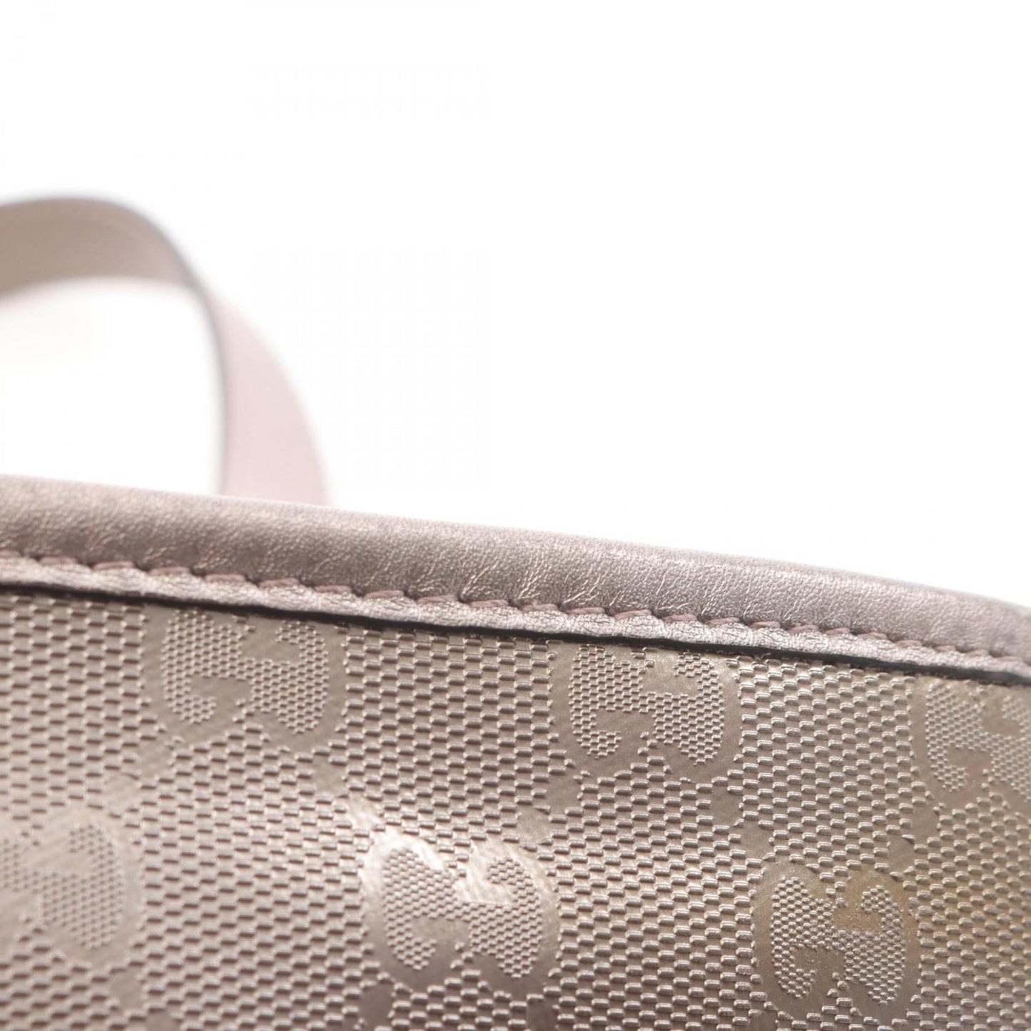 Gucci Gg ImprimÃ© Brown Pvc Coated Canvas Leather Tote Bag ( )
