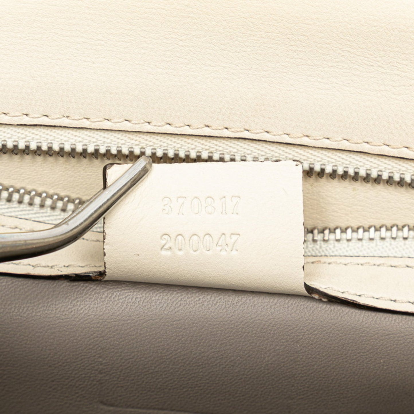 Gucci Gray White Leather Shoulder Bag ( )
