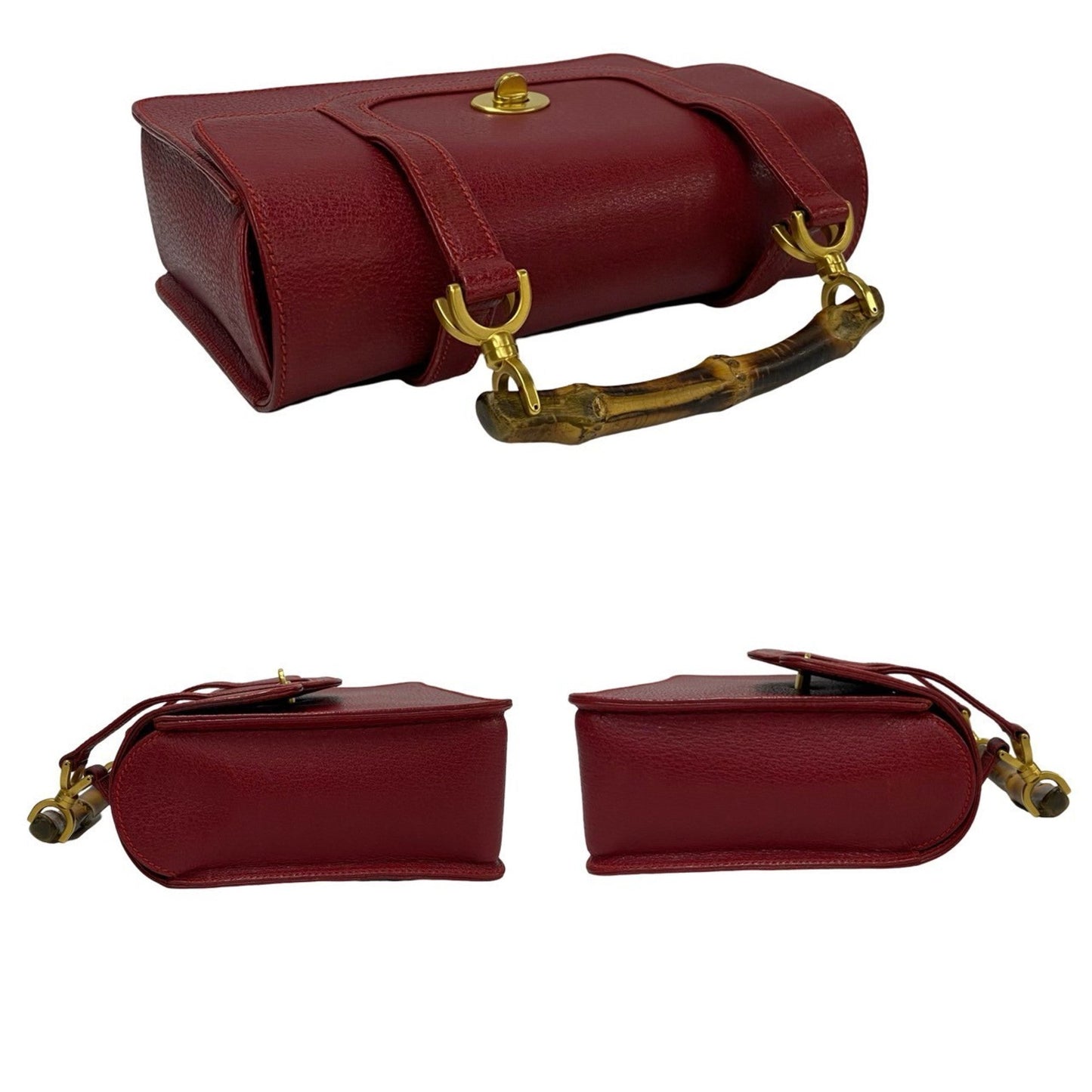 Gucci Red Color Leather Shoulder Bag ( )