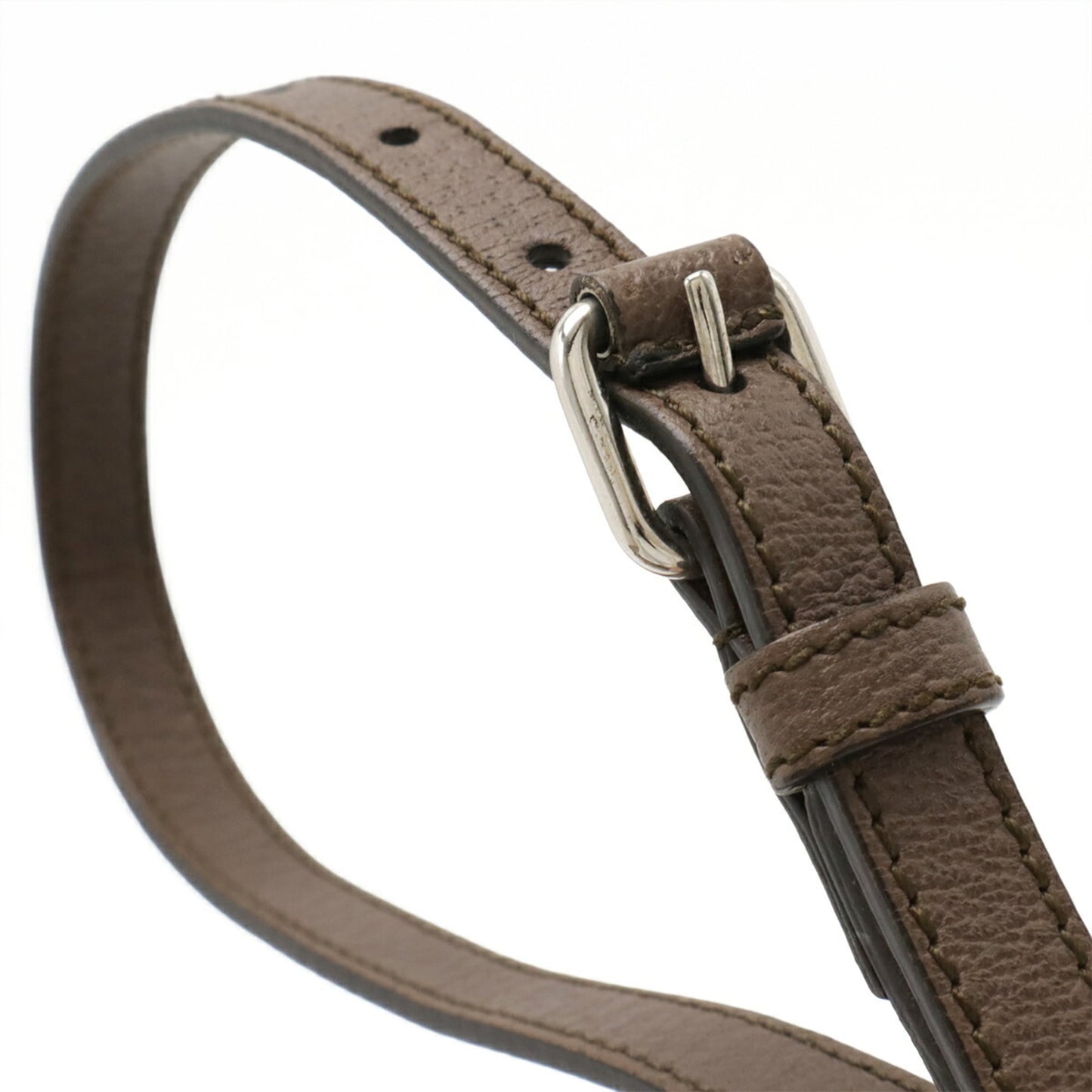 Gucci Beige Dark Brown Gg Supreme Leather Shoulder Bag ( )