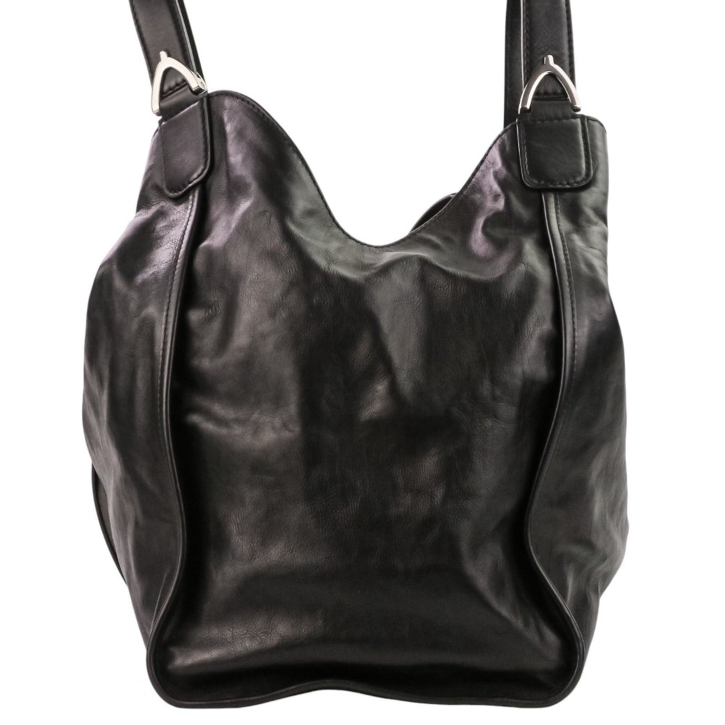 Gucci Black Leather Tote Bag ( )