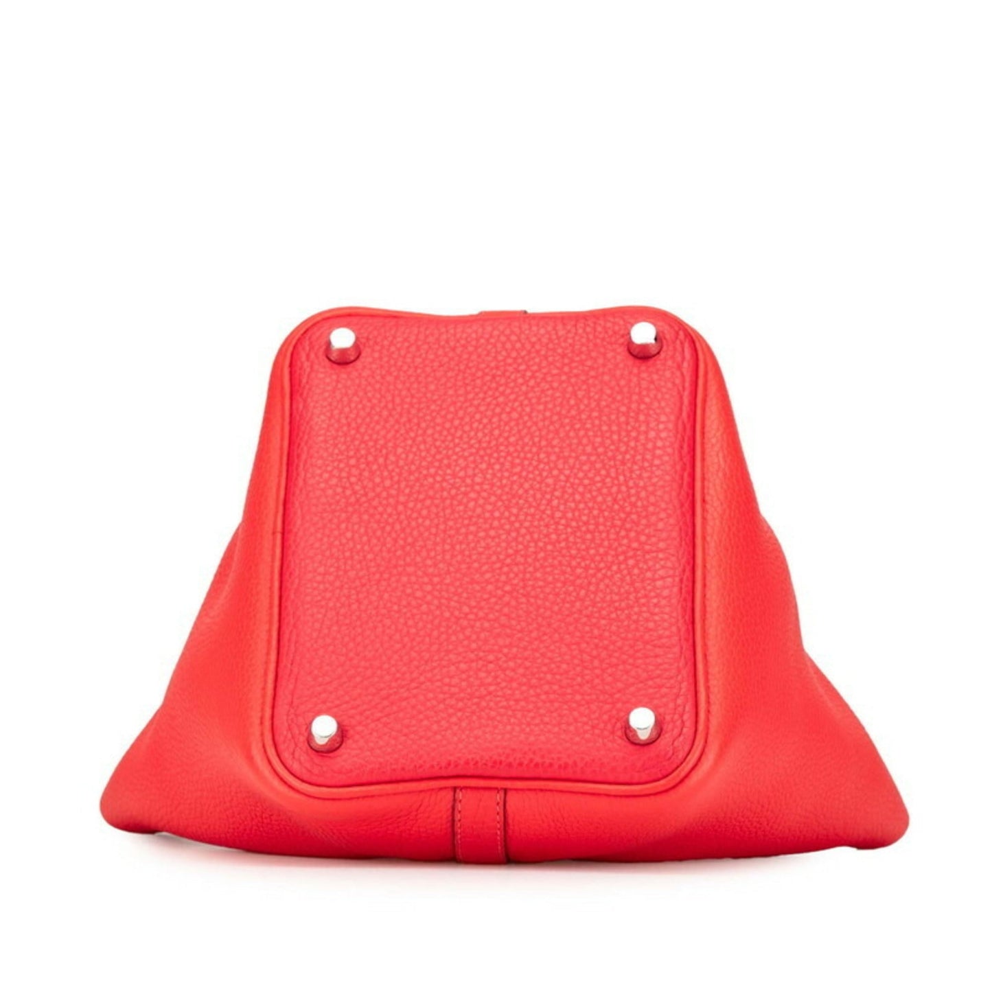 Hermes Red Color Rose Jaipur Taurillon Clemence Leather Handbag ( )