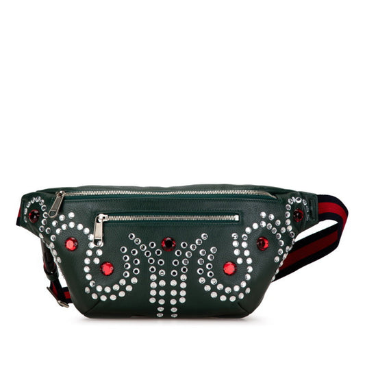 Gucci Moss Green Multi-Color Leather Sling Bag ( )