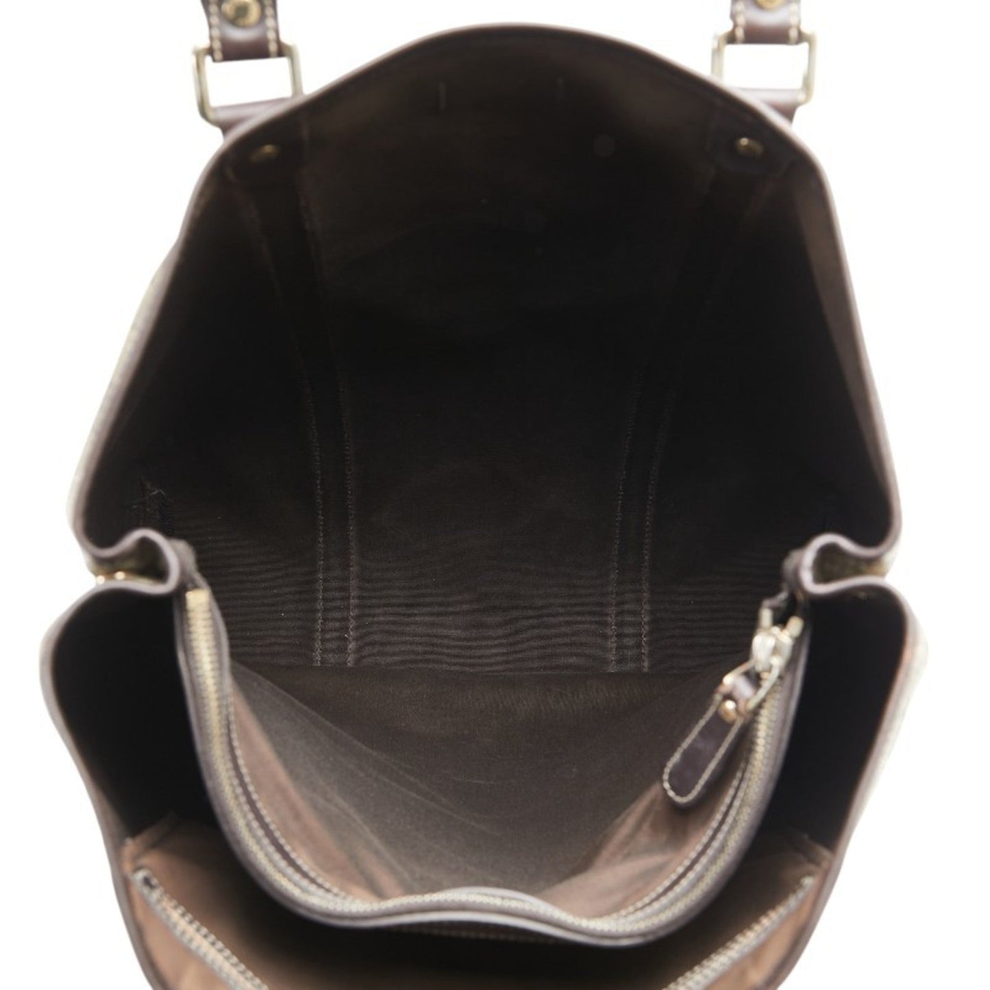Gucci Beige Brown Pvc Leather Shoulder Bag Tote Bag ( )