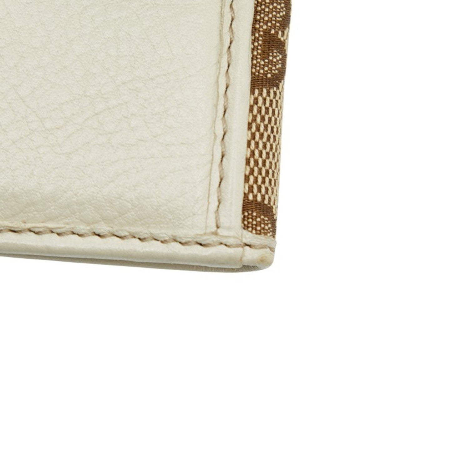 Gucci Beige Ivory Canvas Leather Wallet (Bi-Fold) ( )