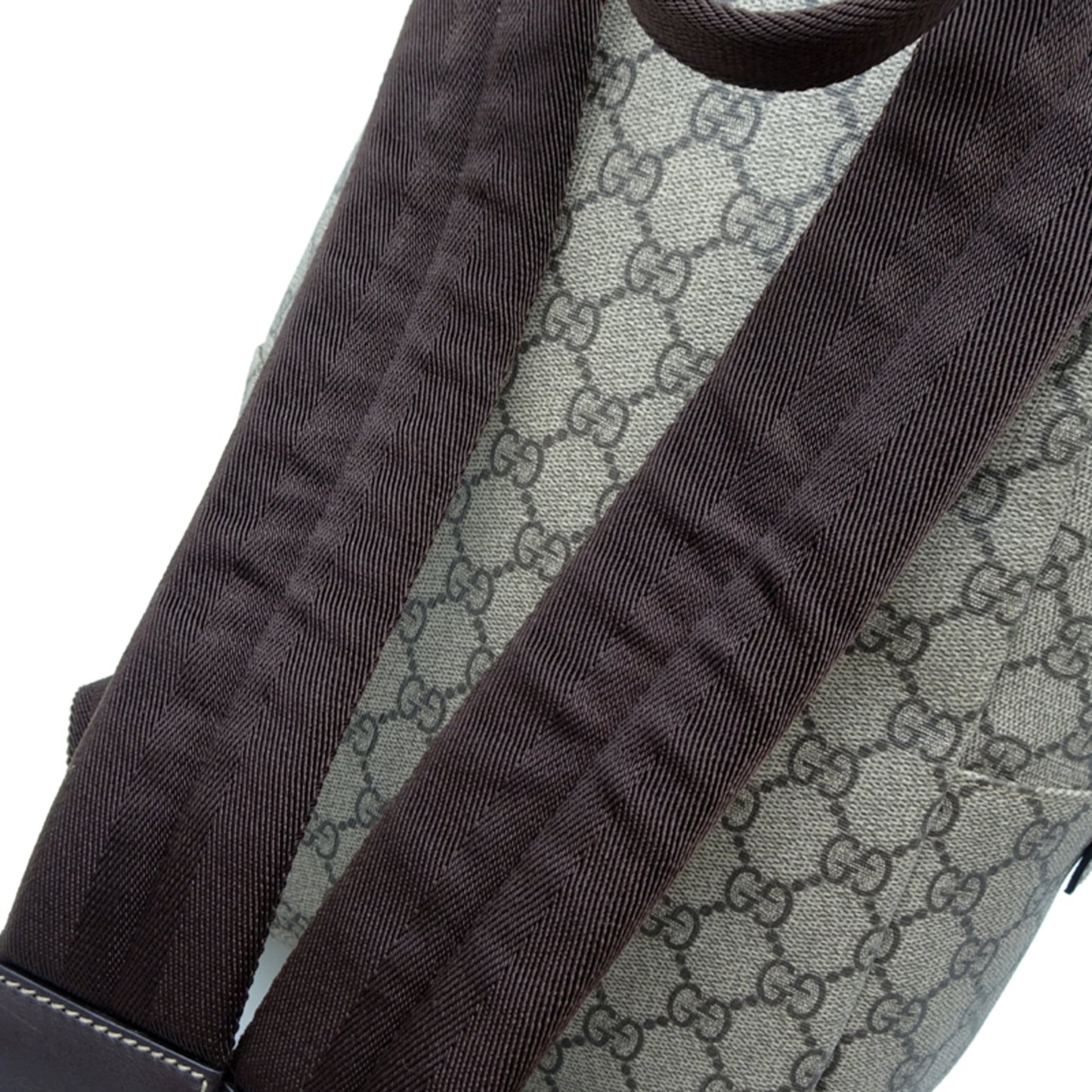 Gucci Brown Gg Supreme Leather Backpack ( )