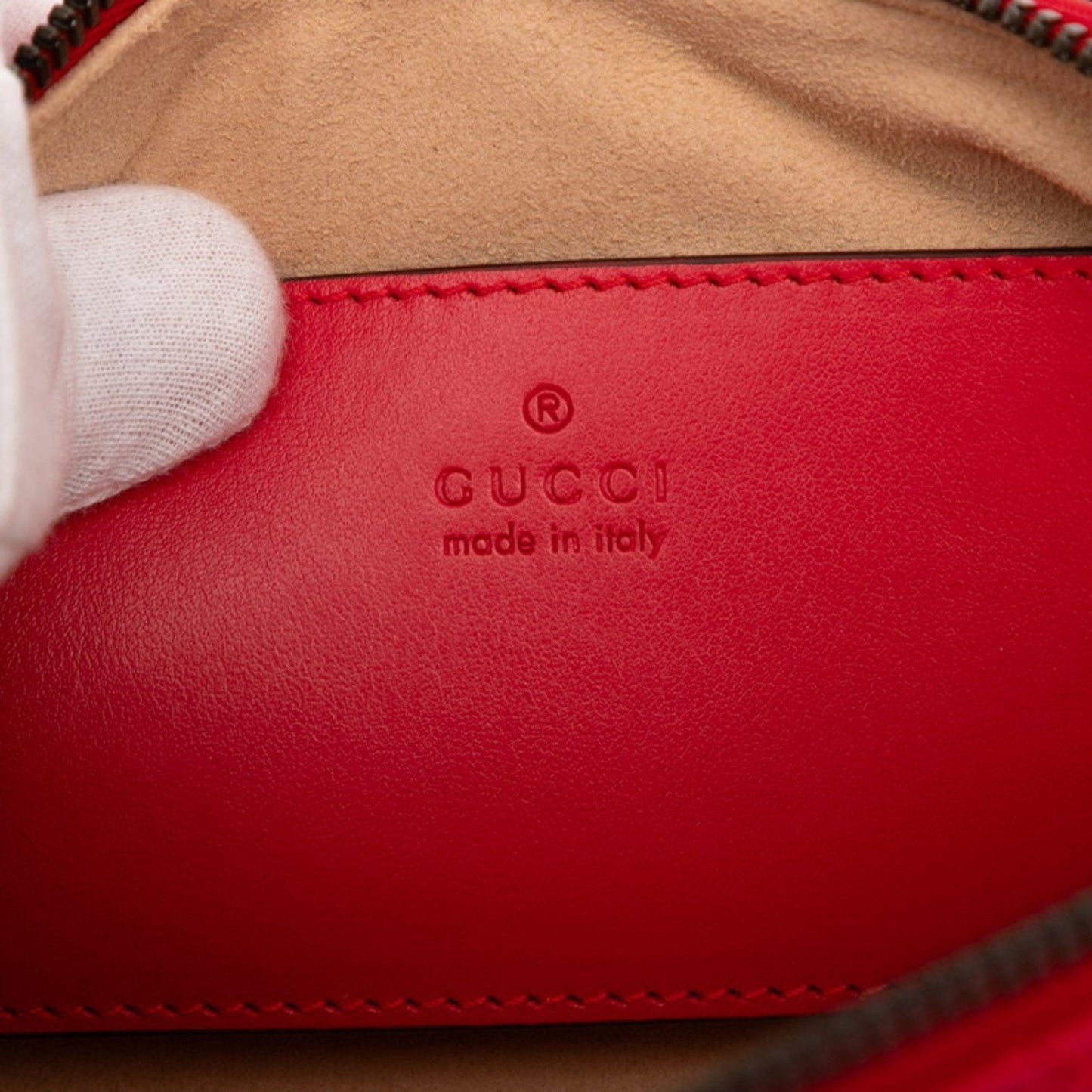 Gucci Red Color Leather Shoulder Bag ( )