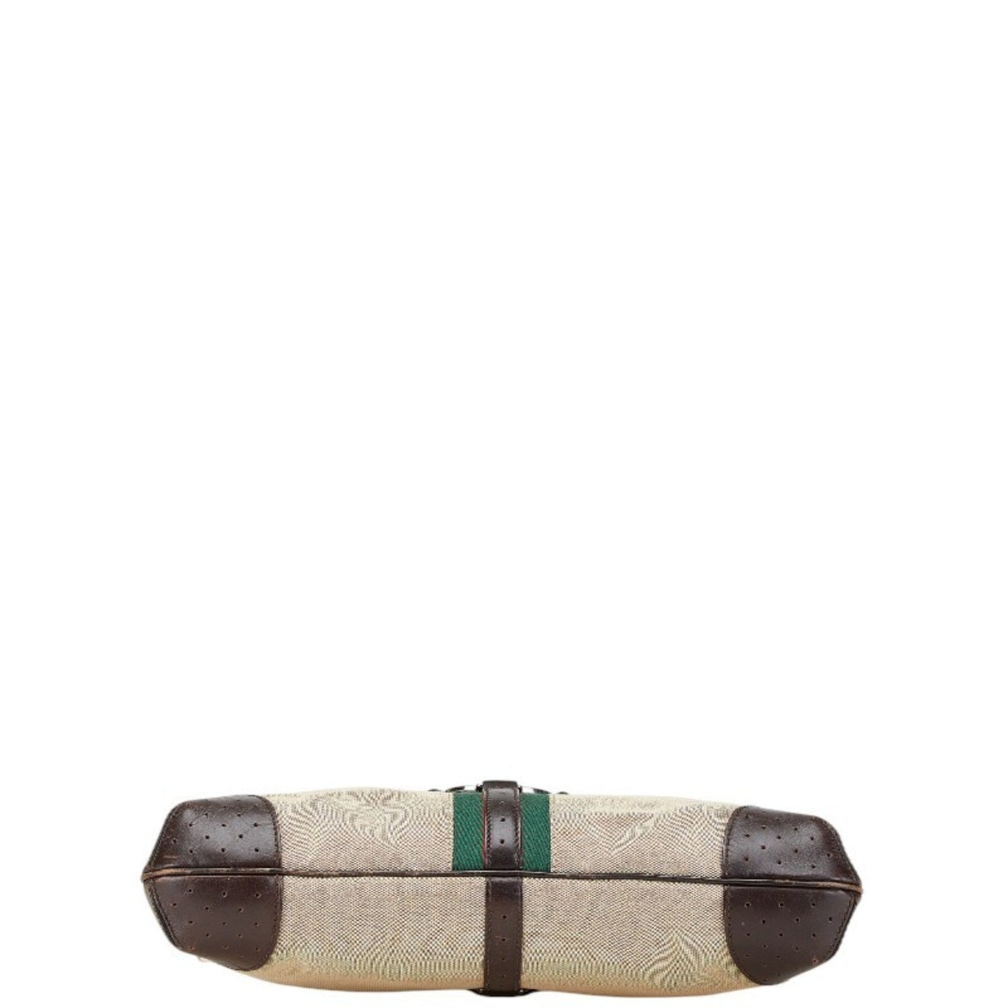 Gucci Beige Brown Canvas Leather Handbag ( )