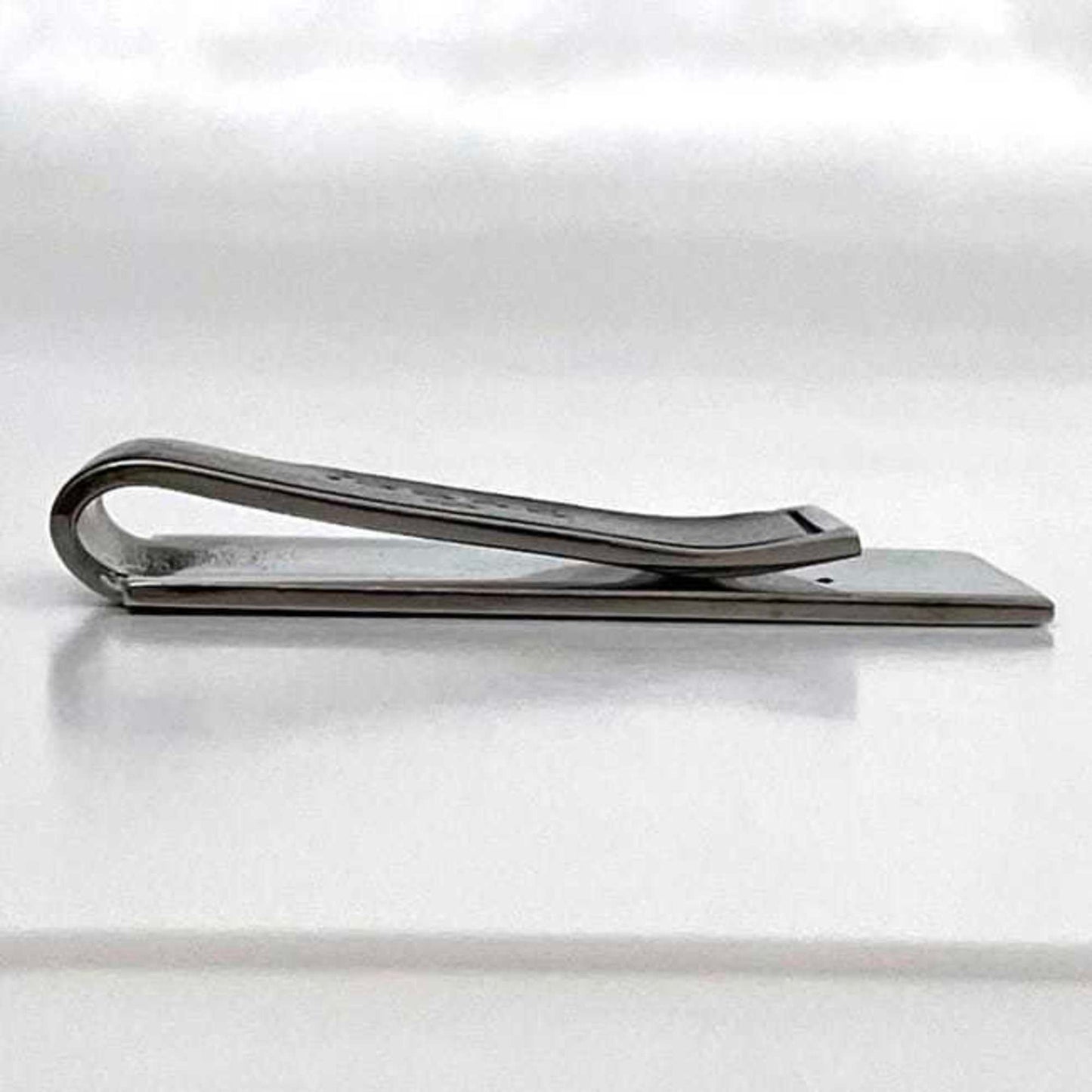 Gucci Black Silver Leather Metal Money Clip ( )
