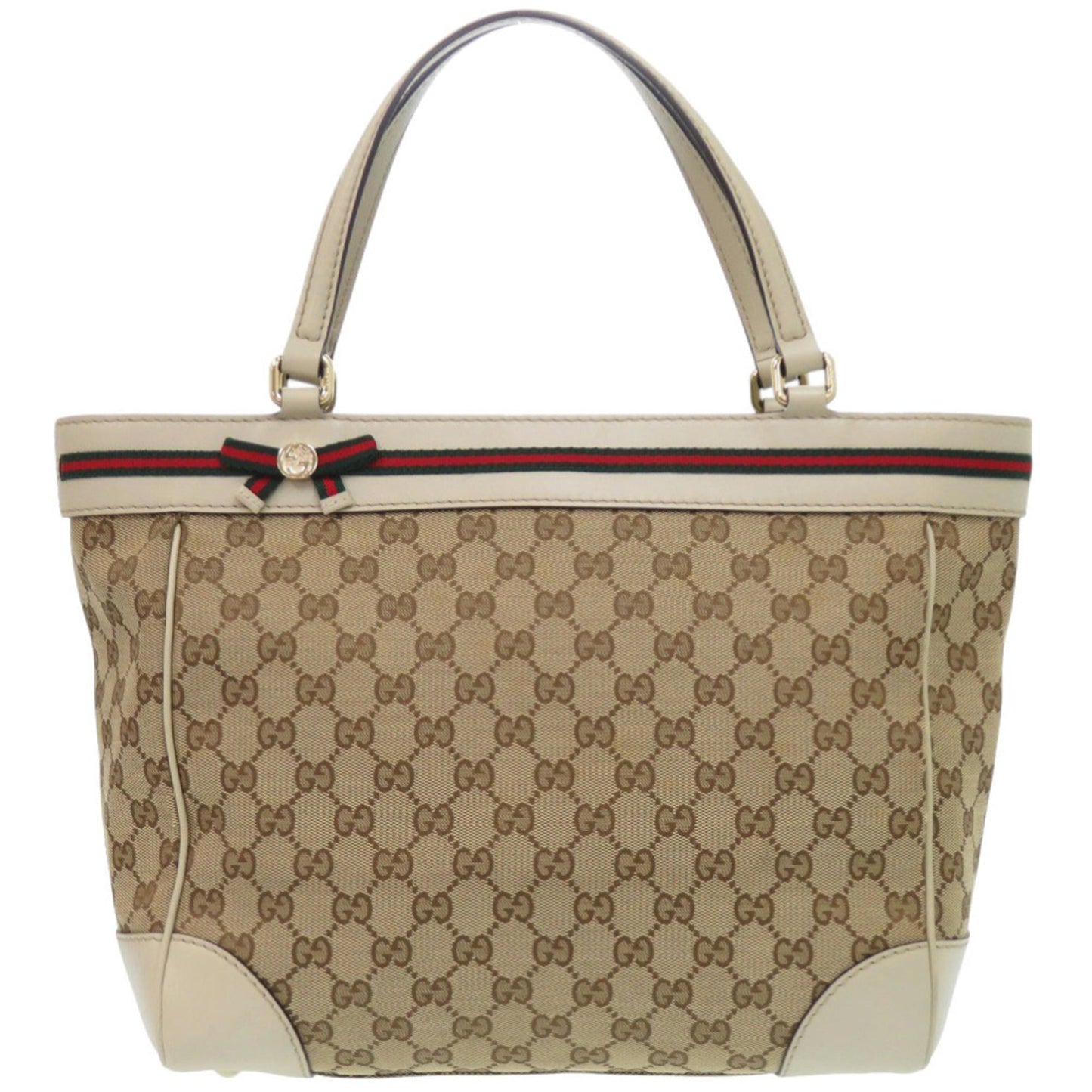 Gucci Beige Gg Canvas Tote Bag ( )